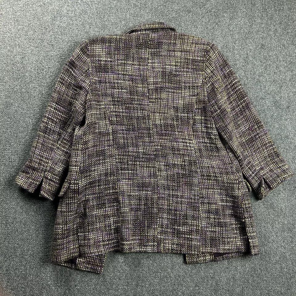 Chicos Chico's Blazer Womens 1 Knit Multicolor Open Front Metallic Size ONE SIZE - 3 Thumbnail