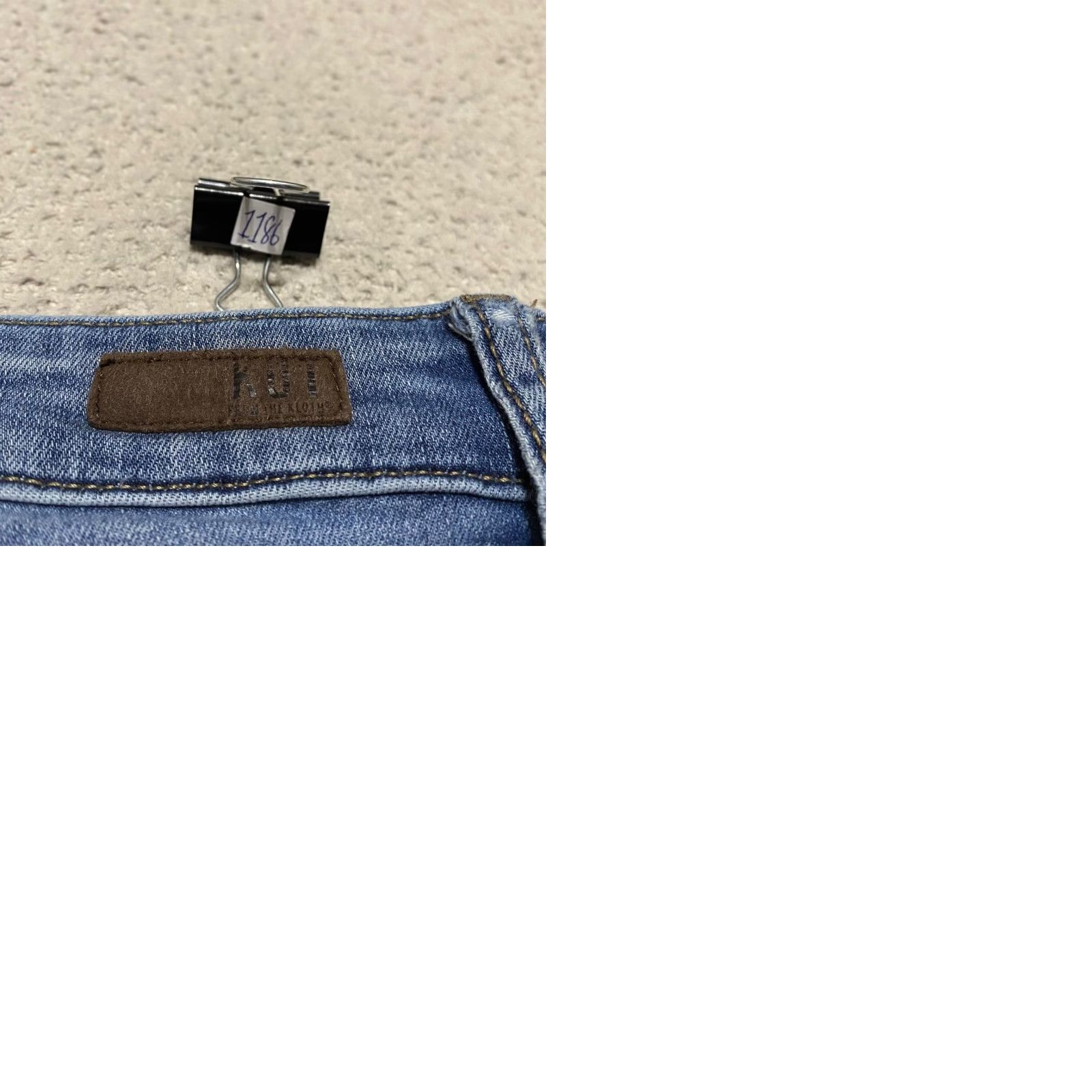 Vintage KUT from the Kloth Womens Jeans Blue Denim High Rise Ankle Slim Straight Leg 6 Size Regular 28in Inseam 5-Pocket Design Womens Size 28" / US 6 / IT 42 - 9 Thumbnail