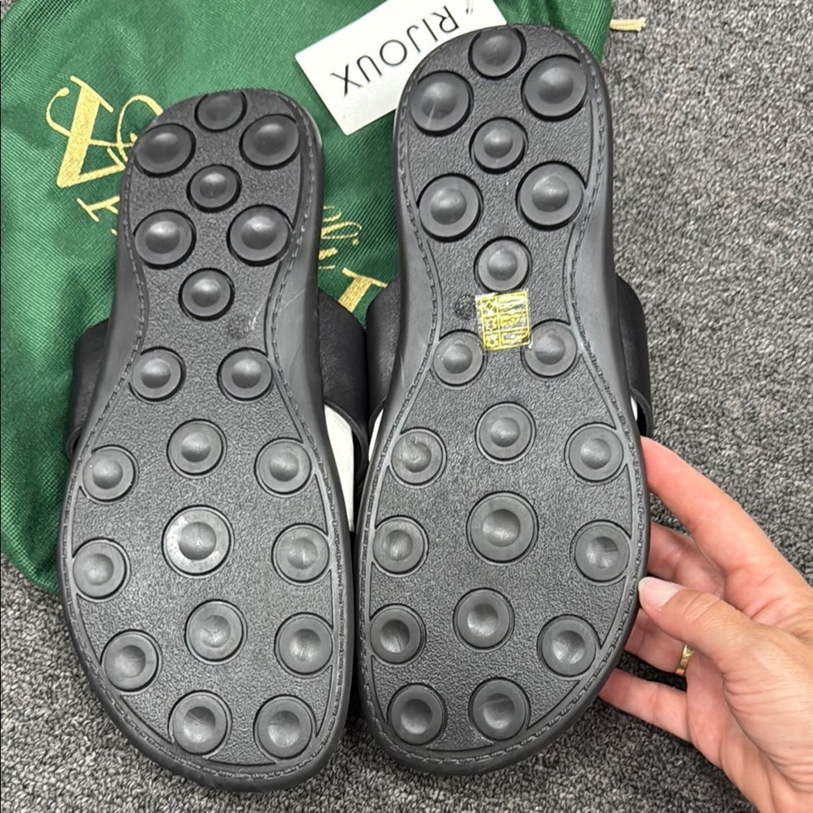 Other NWT Fratelli Vanni rijoux Black Leather Sandals US 12 EU 45 Size US 12 / IT 42 - 4 Thumbnail