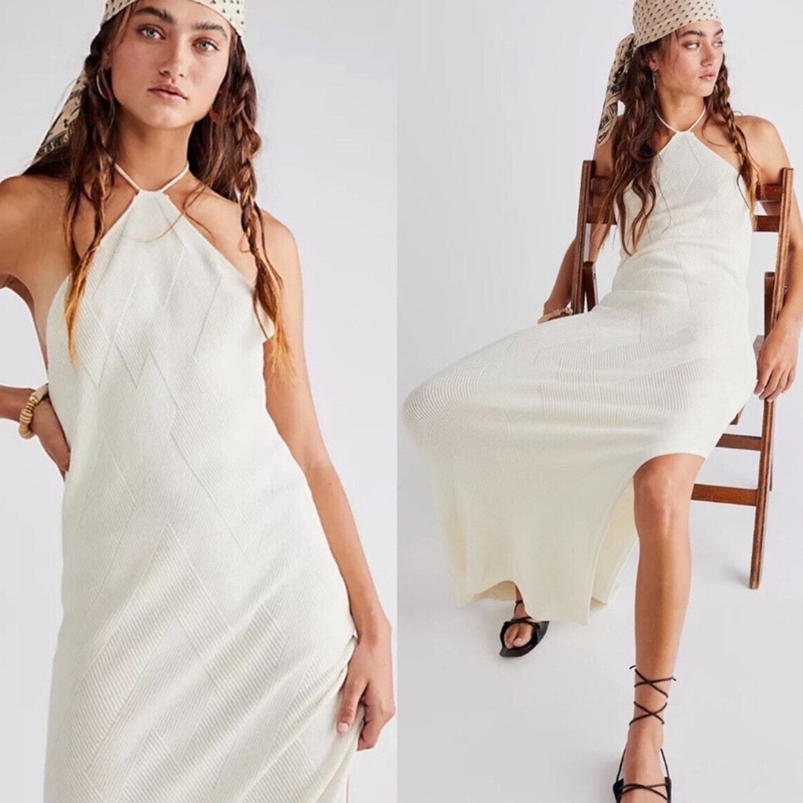 Free People 🎉LAST PIECE🎉FREE PEOPLE Kristy Sweater Maxi Dress Size XL / US 12-14 / IT 48-50 - 4 Thumbnail