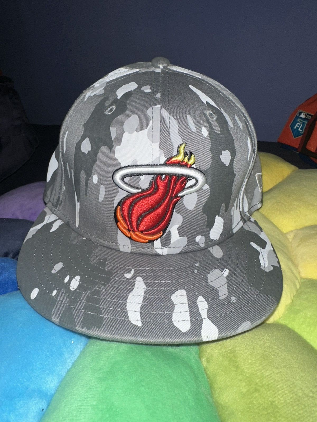NBA Miami Heat grey winter camo fitted Size ONE SIZE - 1 Thumbnail