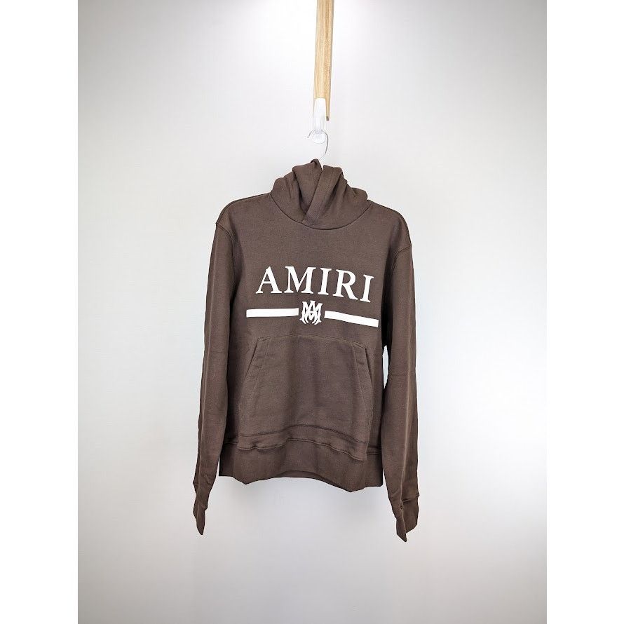 Amiri o1rshd1 Amiri MA Bar Hoodie in Brown Size US S / EU 44-46 / 1 - 1 Thumbnail