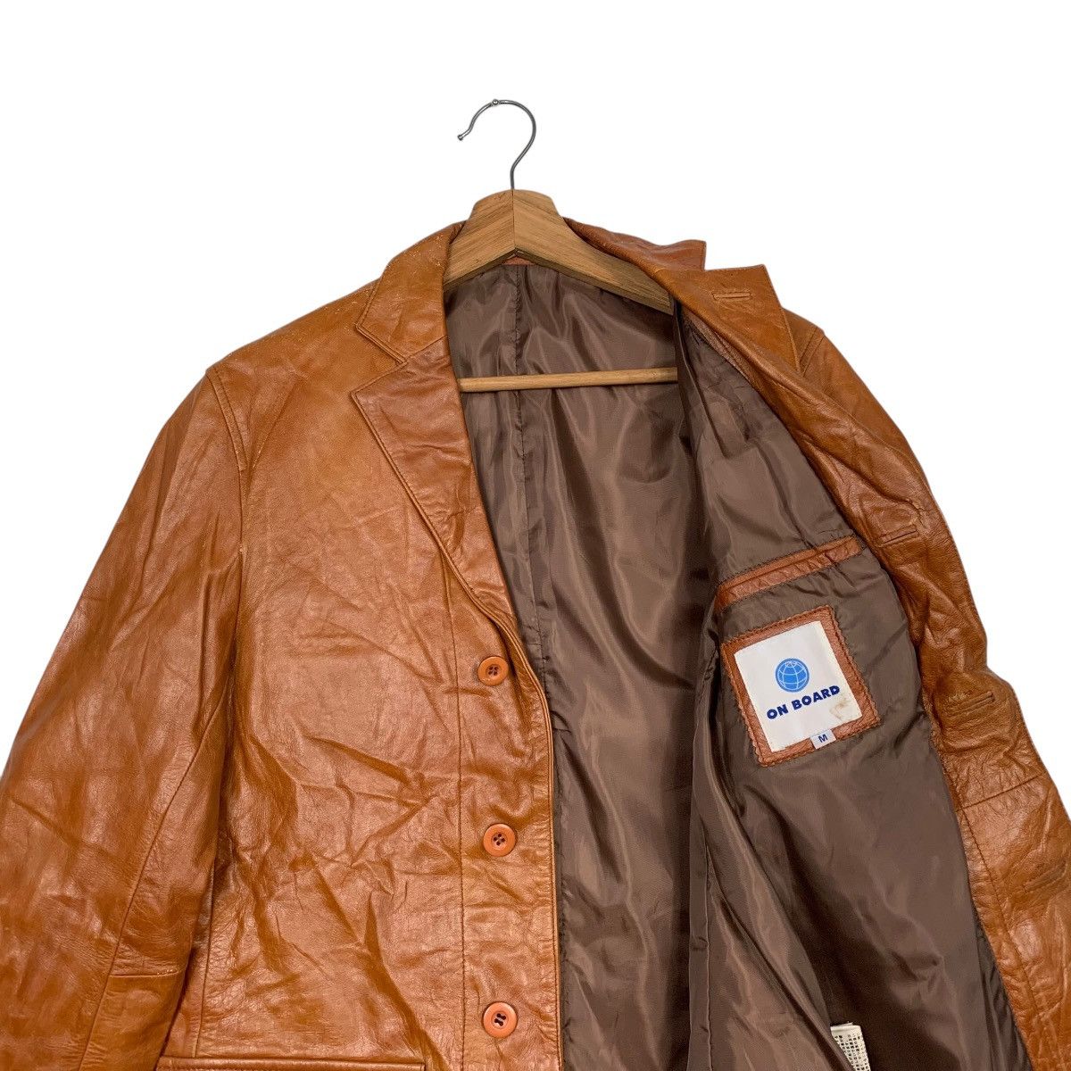 Japanese Brand Japanese Brand Onboard Leather Jacket Size US M / EU 48-50 / 2 - 10 Thumbnail