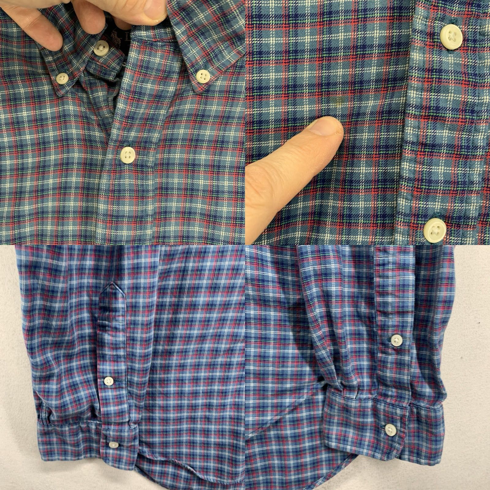 Polo Ralph Lauren VINTAGE Polo Ralph Lauren Men's XL Shirt Button-Down Blue Plaid Cotton Classic Fit All Seasons Size US XL / EU 56 / 4 - 8 Thumbnail