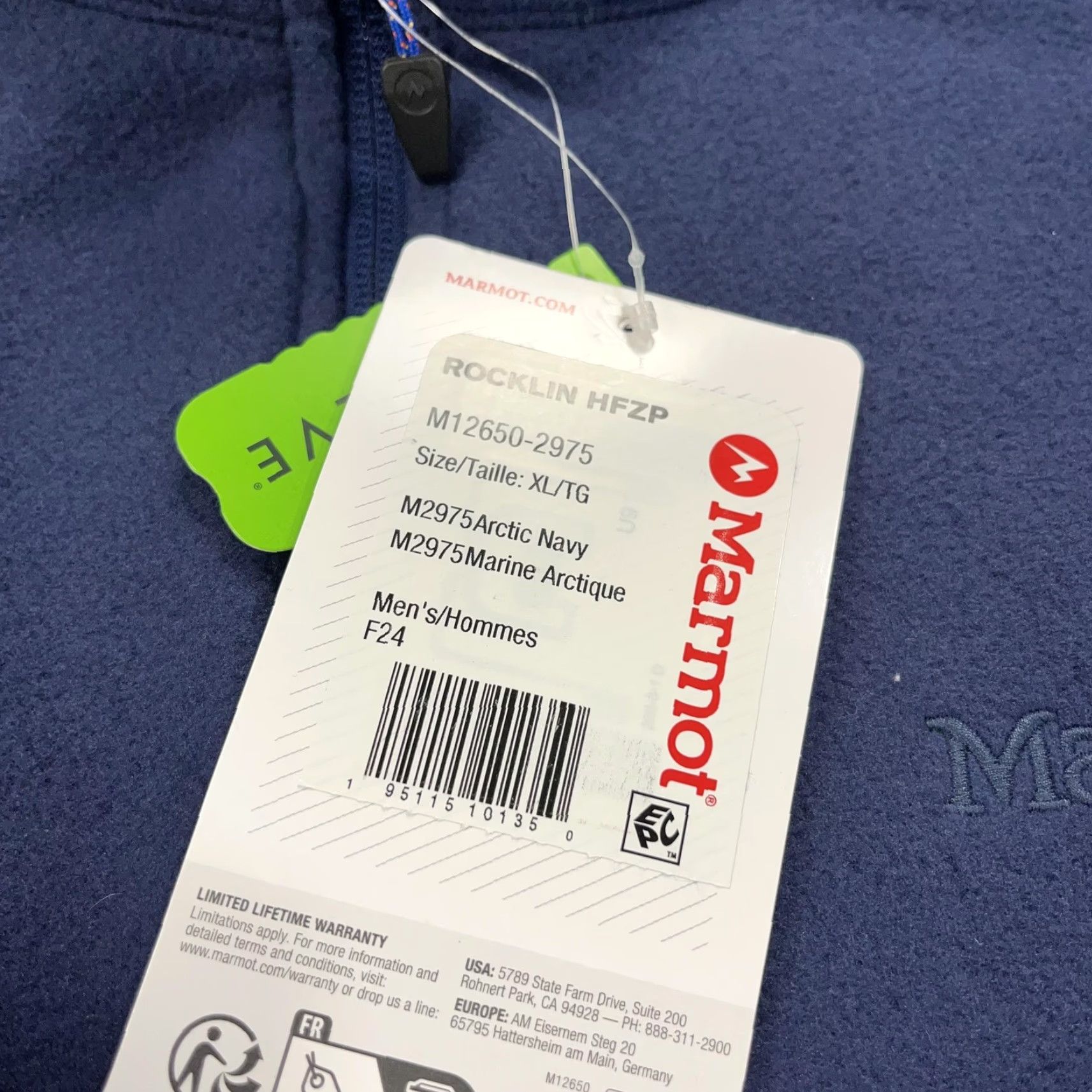 Marmot Marmot Rocklin 1/2 Zip Pullover Mens XL Blue Mock Neck Fleece NWT Hiking Casual Tour Activewear Size US XL / EU 56 / 4 - 4 Thumbnail