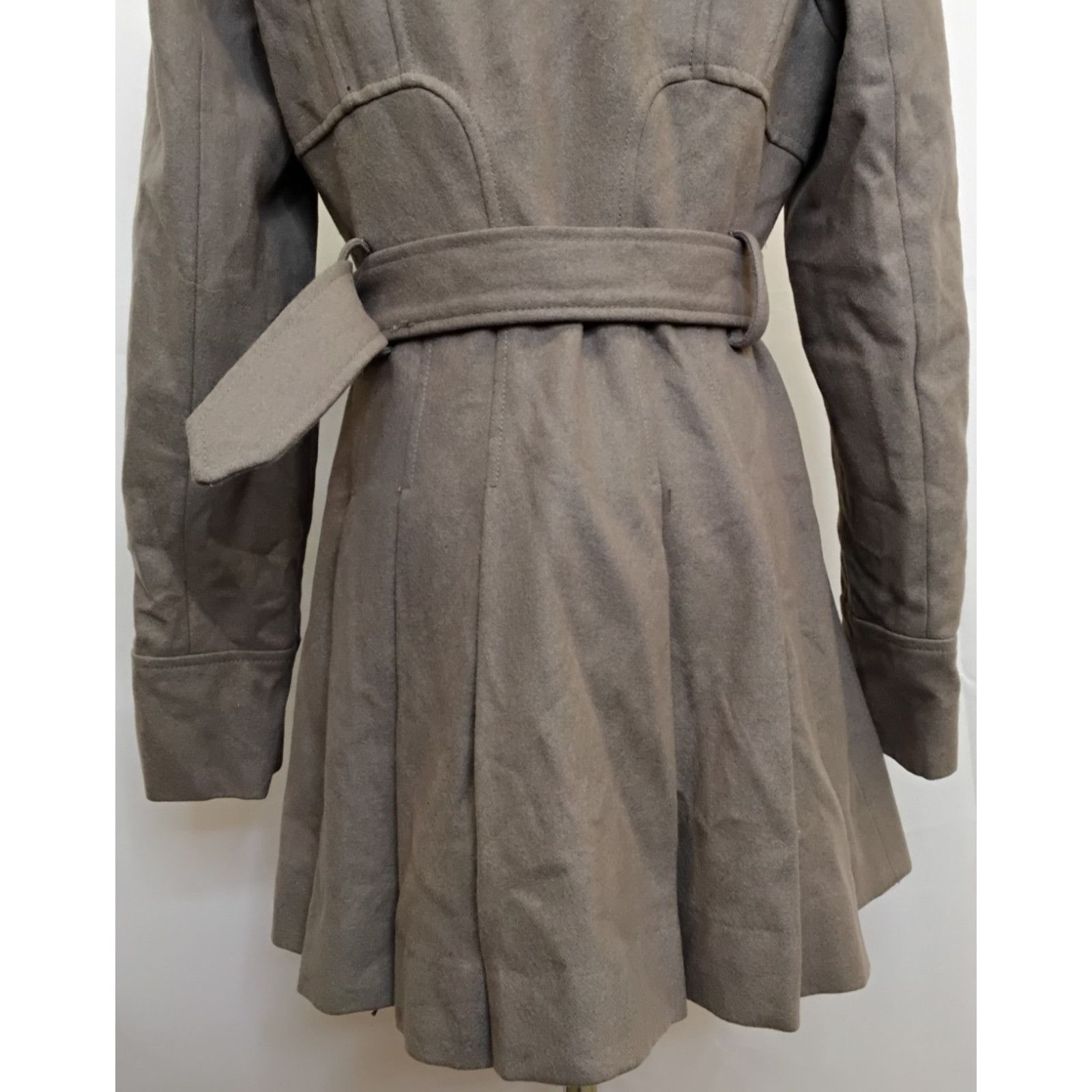 Guess Guess Pea Coat Women's M Taupe Wool Blend Belted Y2K Size M / US 6-8 / IT 42-44 - 8 Thumbnail