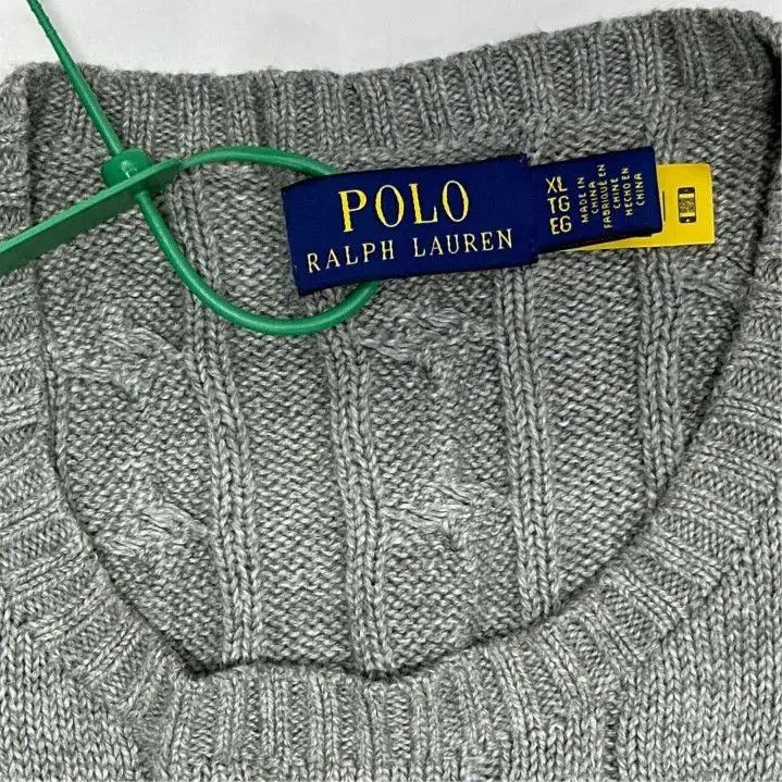 Polo Ralph Lauren Polo Ralph Lauren Men's Gray Cable Knit Sweater. Size US XL / EU 56 / 4 - 2 Thumbnail