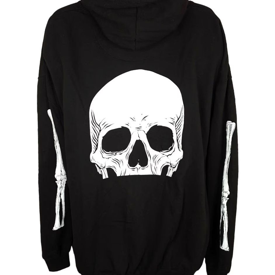 Bones VINTAGE Skull Skeleton Sweatshirt Hoodie Mens 2XL Horror Bones Streetwear Pullover Size US XXL / EU 58 / 5 - 5 Thumbnail