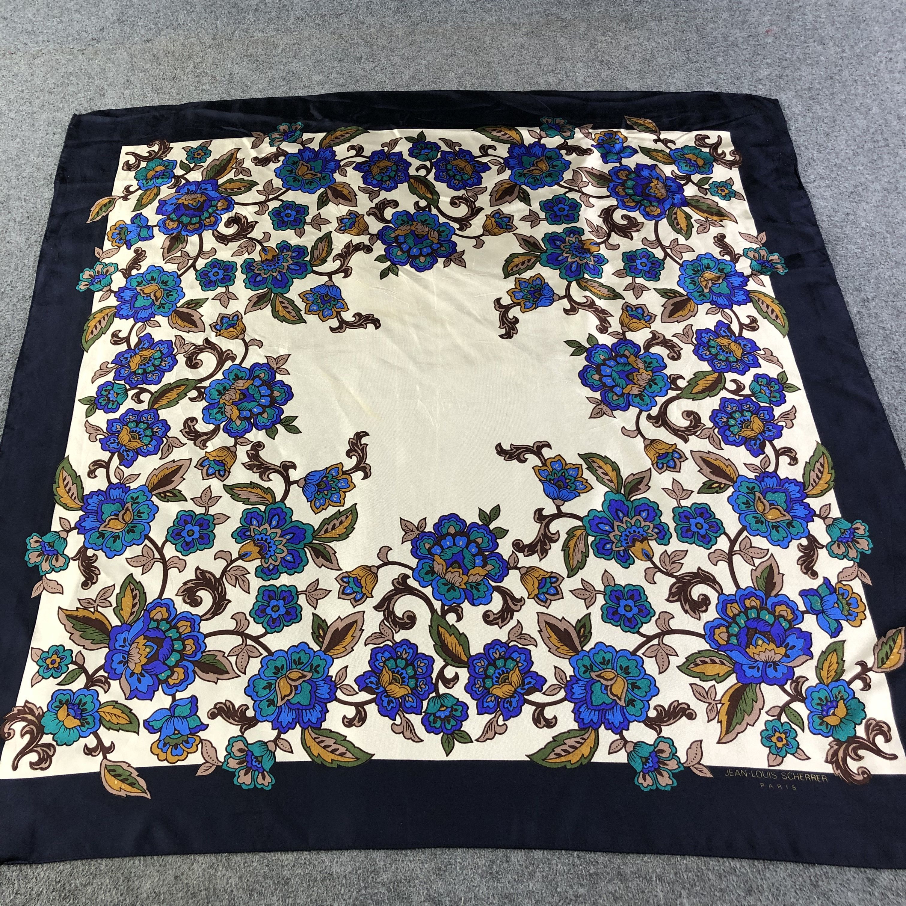 Jean Louis Scherrer Floral Silk Scarf M791