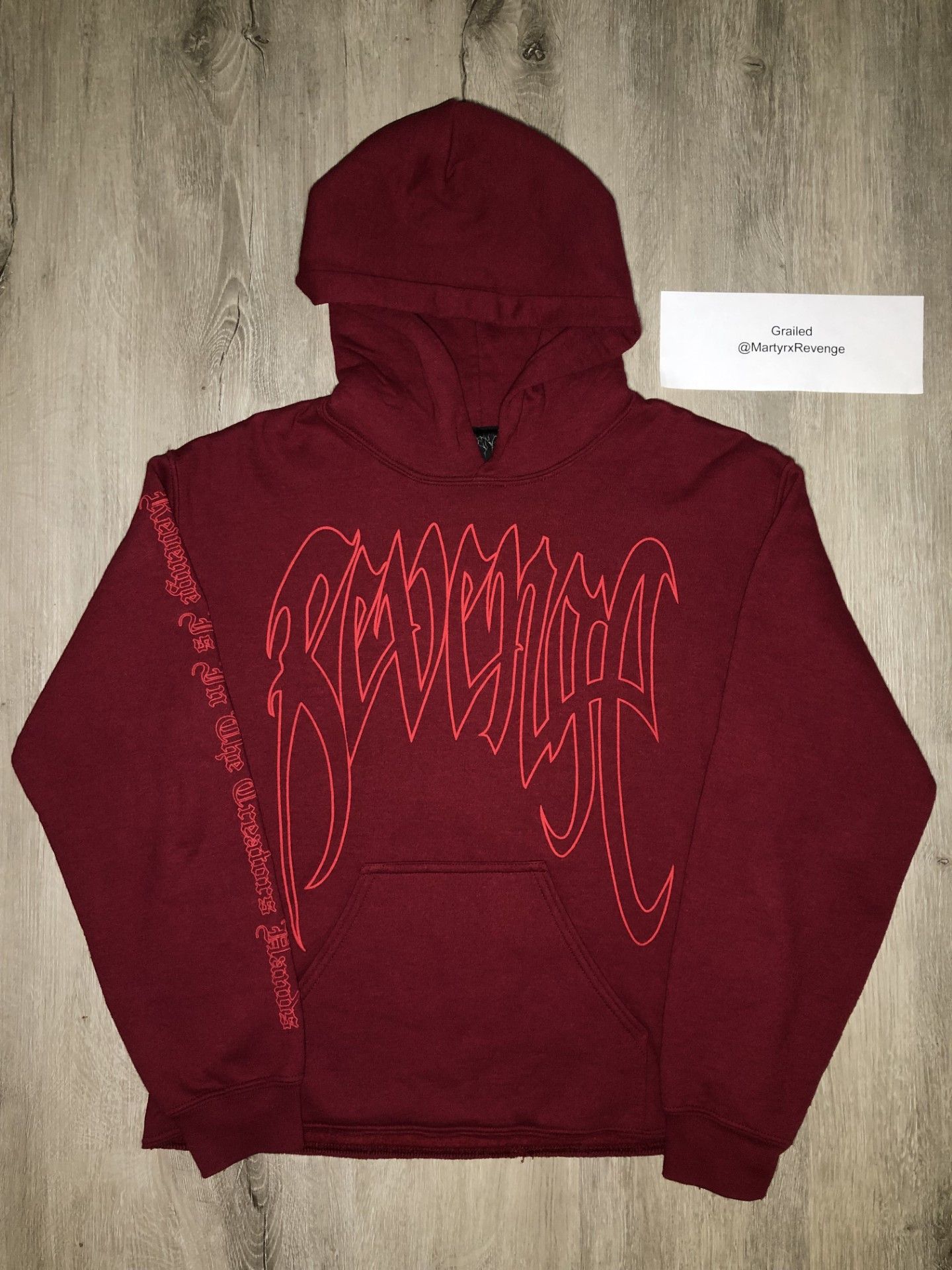 Revenge Revenge Red Kill Hoodie Size US S / EU 44-46 / 1 - 1 Thumbnail