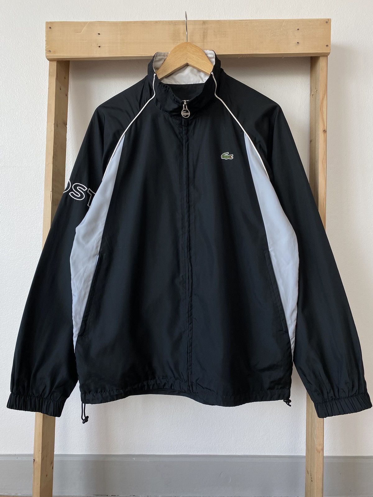 Lacoste Vintage Black Lacoste Windbreaker Jacket Size US M / EU 48-50 / 2 - 1 Thumbnail