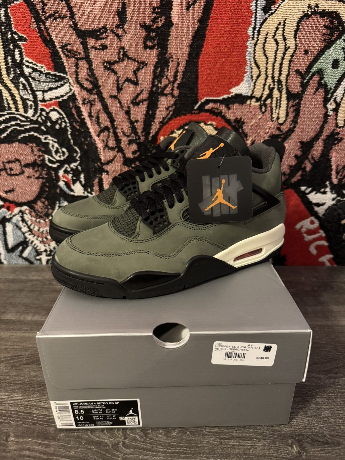 Jordan Brand × Undefeated UNDEFEATED JORDAN 4 Size US 8.5 / EU 41-42 - 1 Thumbnail
