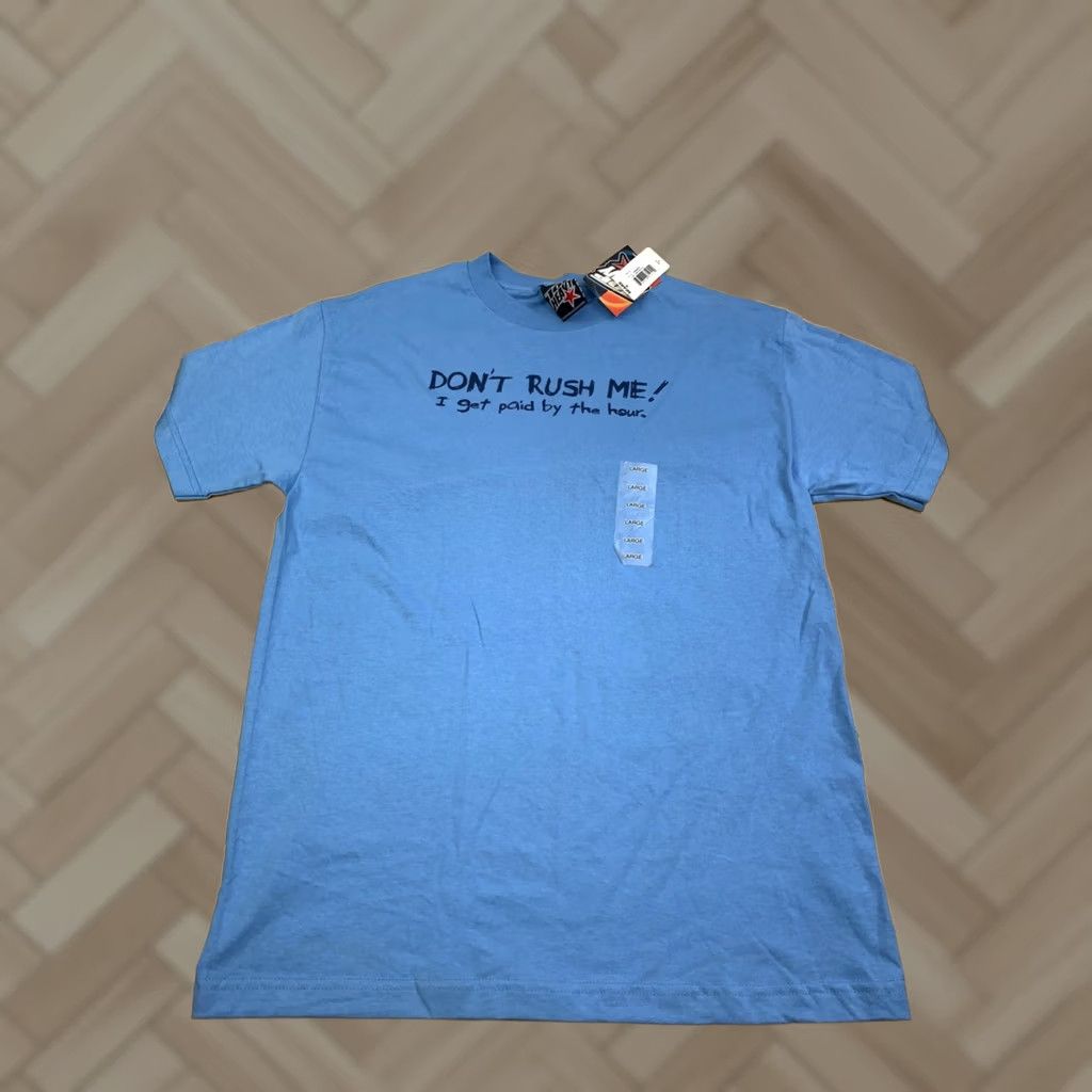 Vintage VINTAGE Top Heavy Shirt Men L Blue Funny Humor Y2K Size US L / EU 52-54 / 3 - 1 Thumbnail