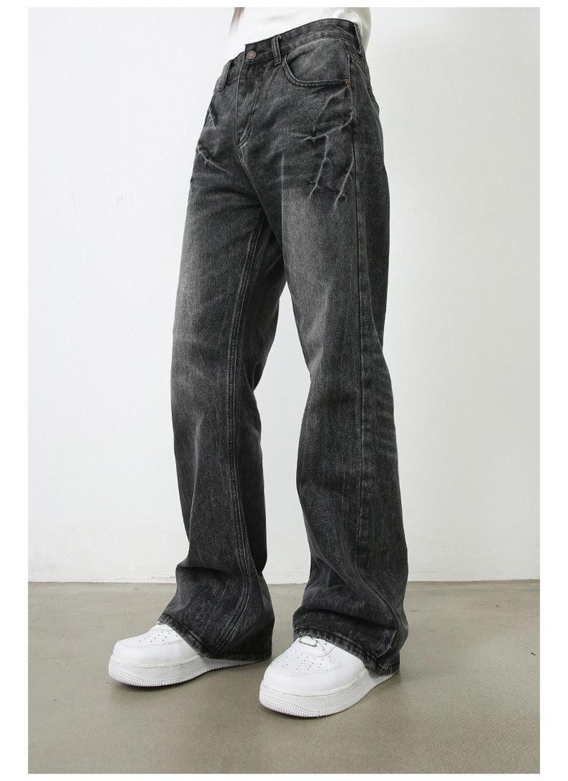 Jean Gray Stacked Denim Jeans Size US 32 / EU 48 - 6 Thumbnail