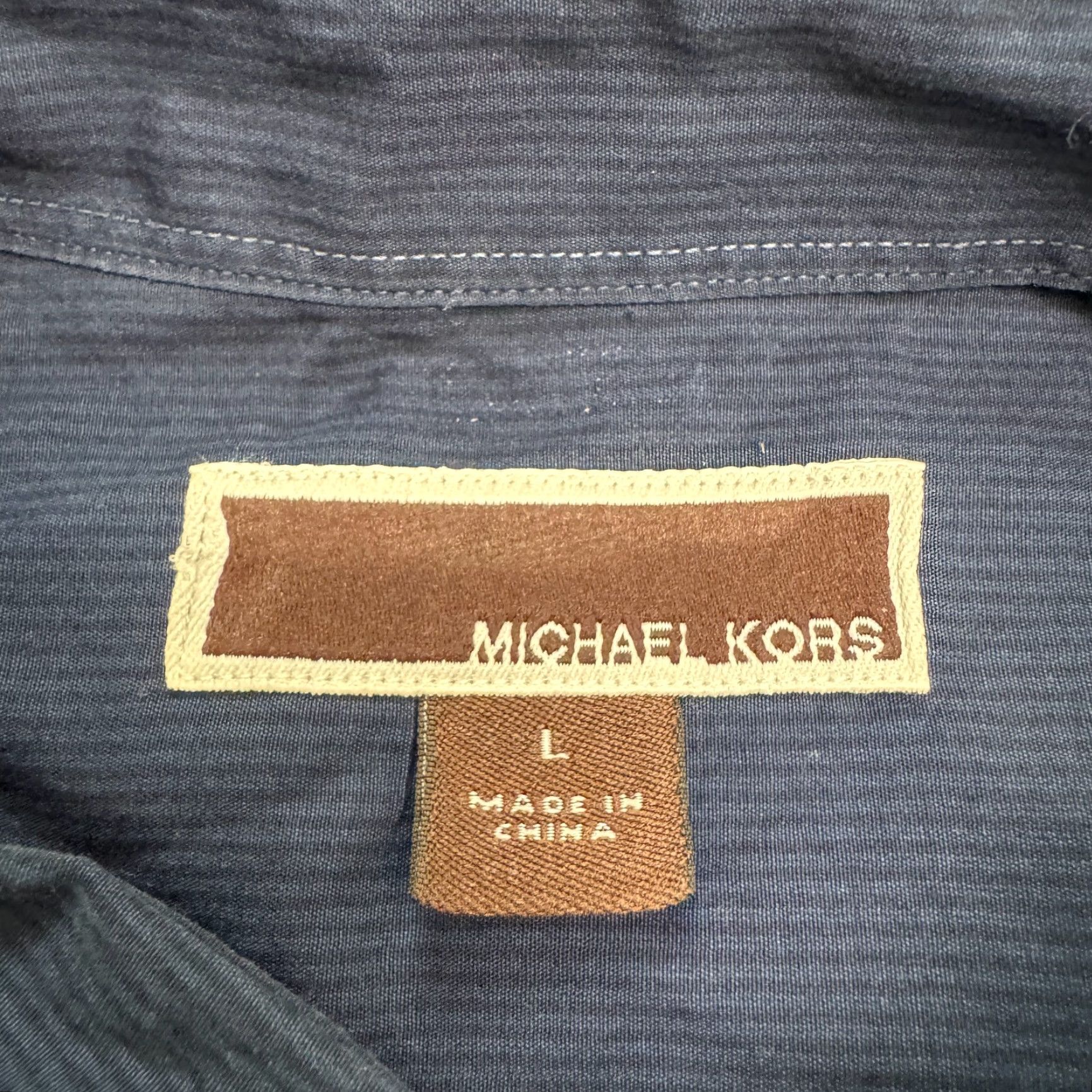 Michael Kors VINTAGE Michael Kors Button-Up Shirt Mens Large Tie-Dye Cotton Long Sleeve Casual Autumn Spring Summer Mens Size US L / EU 52-54 / 3 - 5 Thumbnail