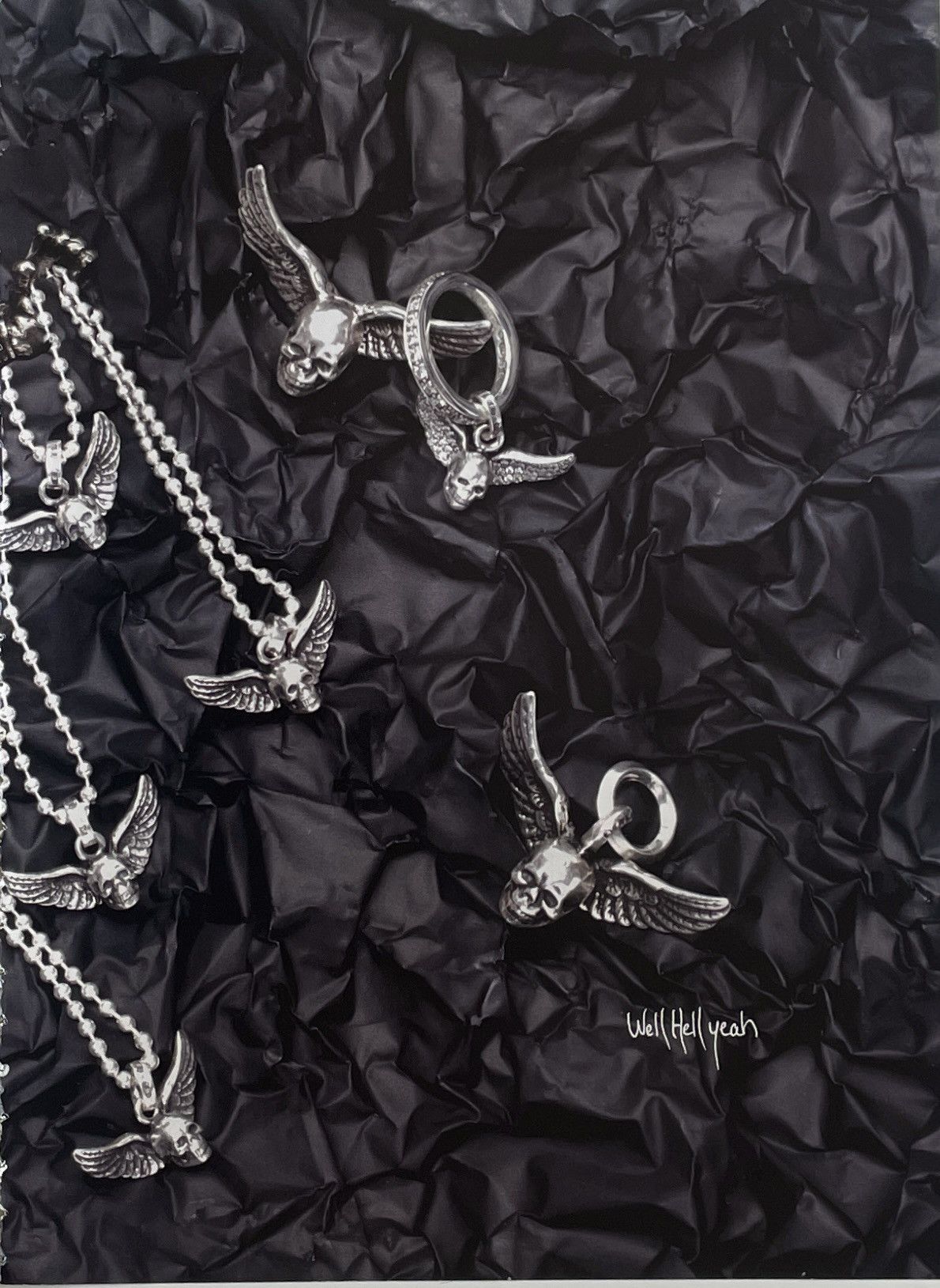 Chrome Hearts Chrome Hearts silver flying skulls photo Poster framed 9x11 Size ONE SIZE - 2 Thumbnail