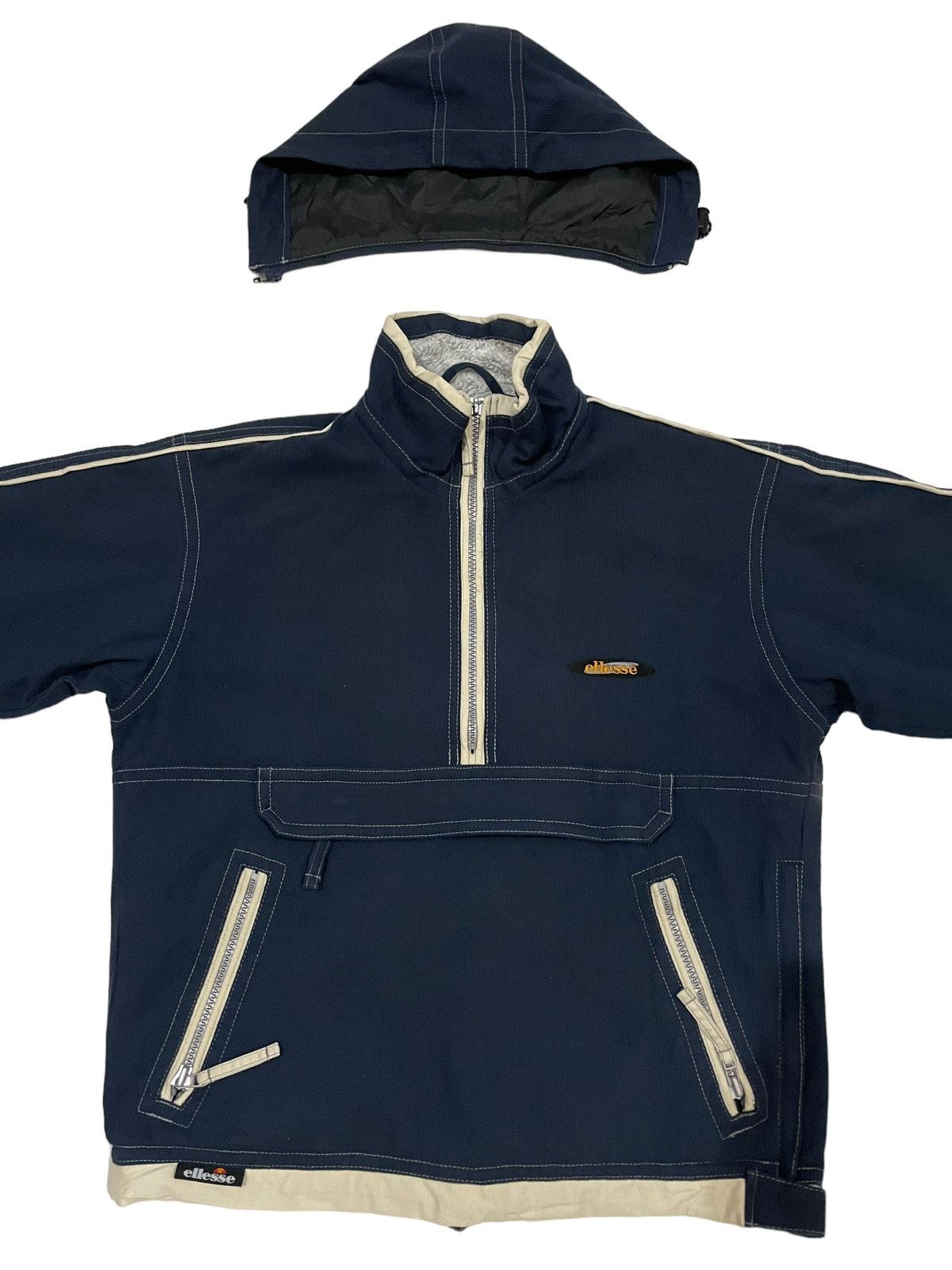 Ellesse 90s Vtg ELLESE Thermal Multi-pocket Half-zip Winter Jacket Size US M / EU 48-50 / 2 - 11 Thumbnail