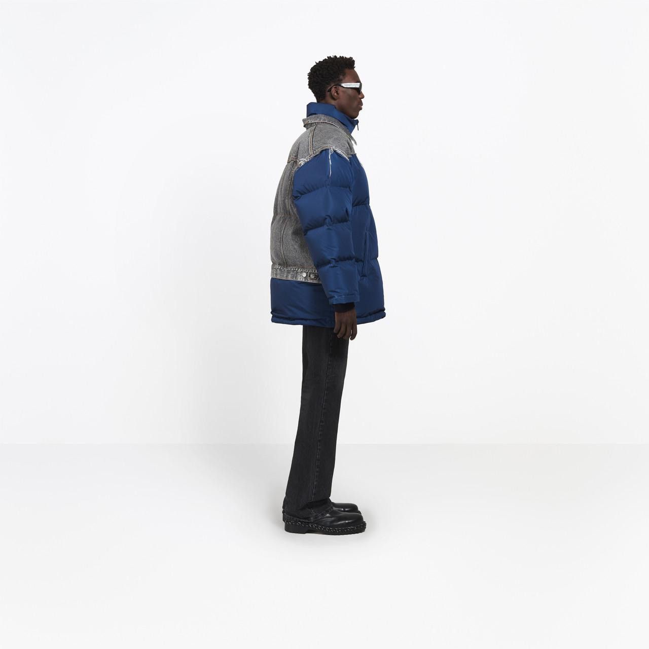 Balenciaga Balenciaga Men's Denim Patch Down Jacket Size US S / EU 44-46 / 1 - 1 Thumbnail