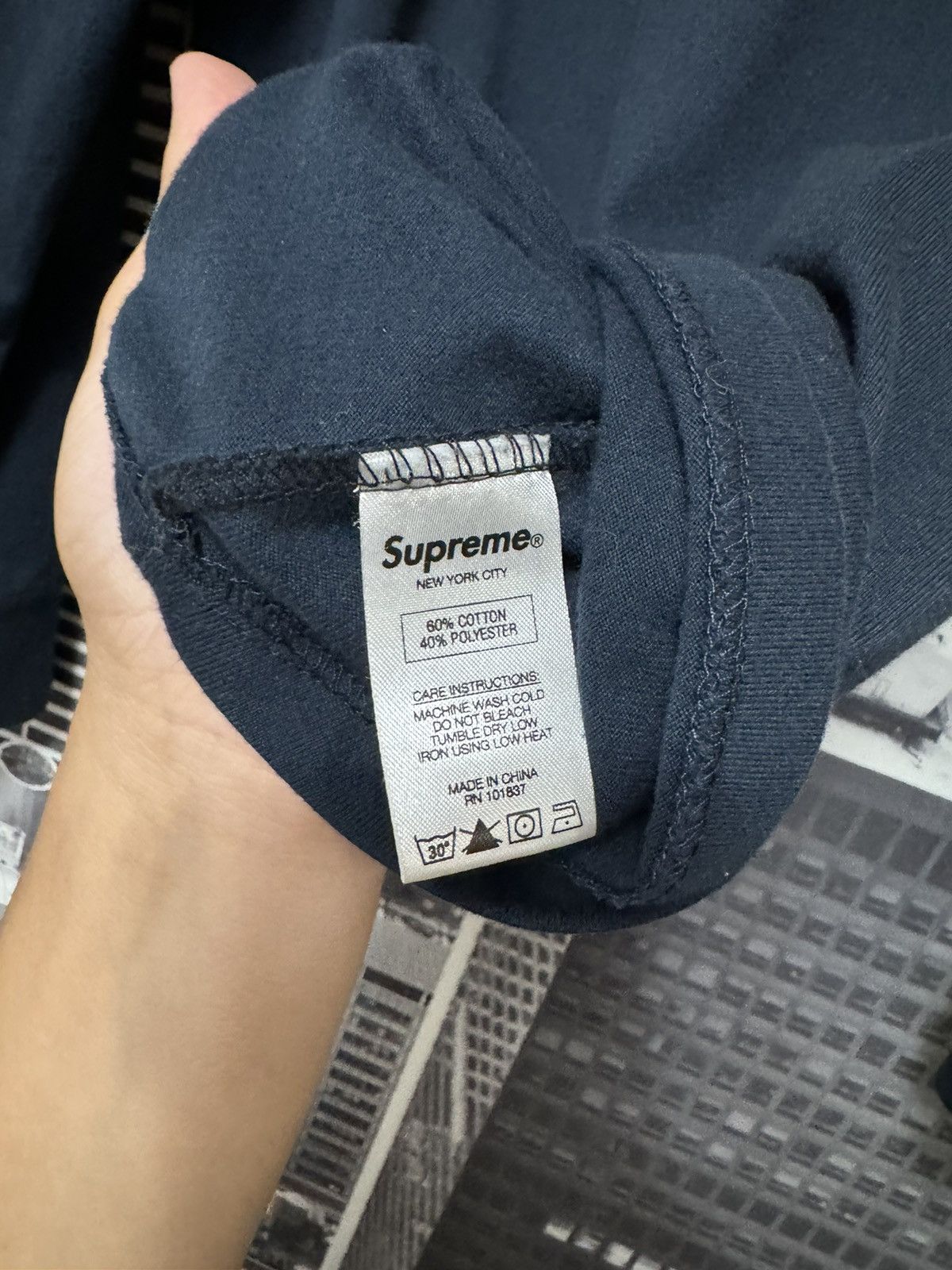 Supreme Supreme Contrast Hooded 2-Tone L/S SS17 SZ Medium Navy 🔥 Size US M / EU 48-50 / 2 - 5 Thumbnail