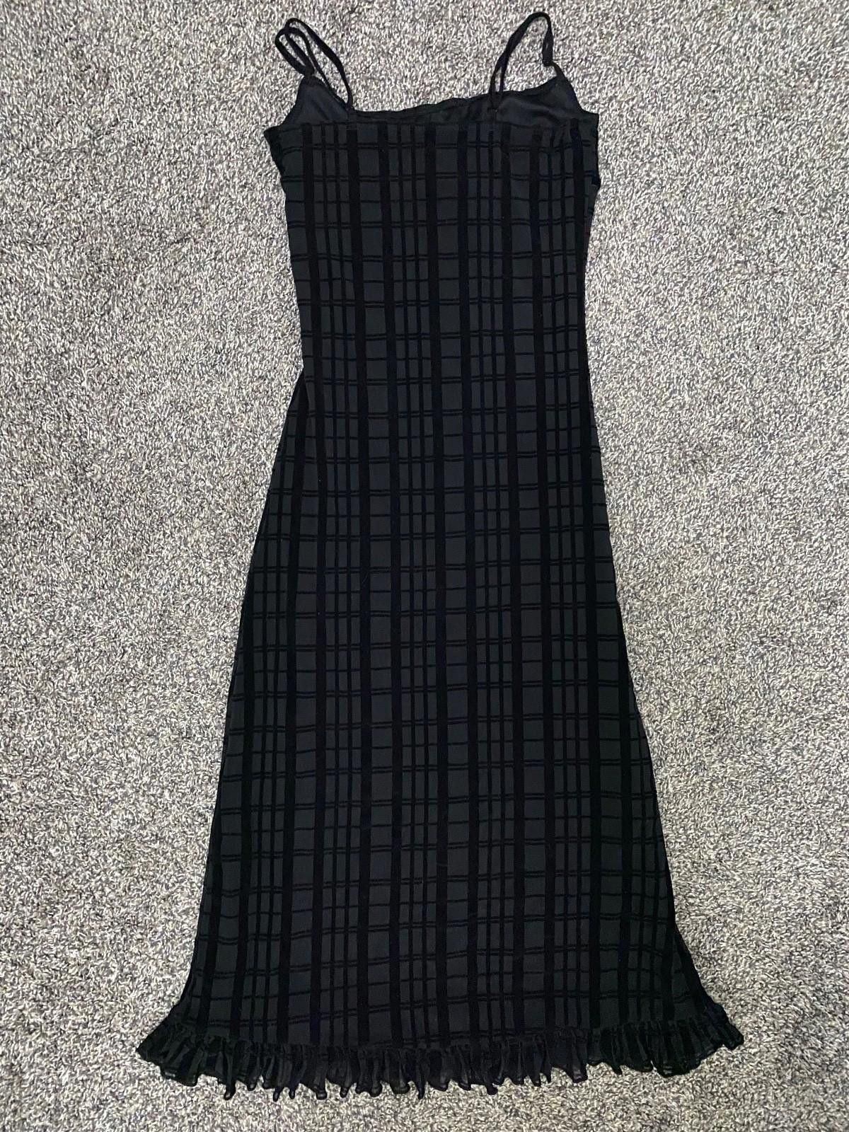 Philippe Model MOTEL Nateda Flocked Plaid Midi Cami Dress (X-SMALL) Size XS / US 0-2 / IT 36-38 - 6 Thumbnail
