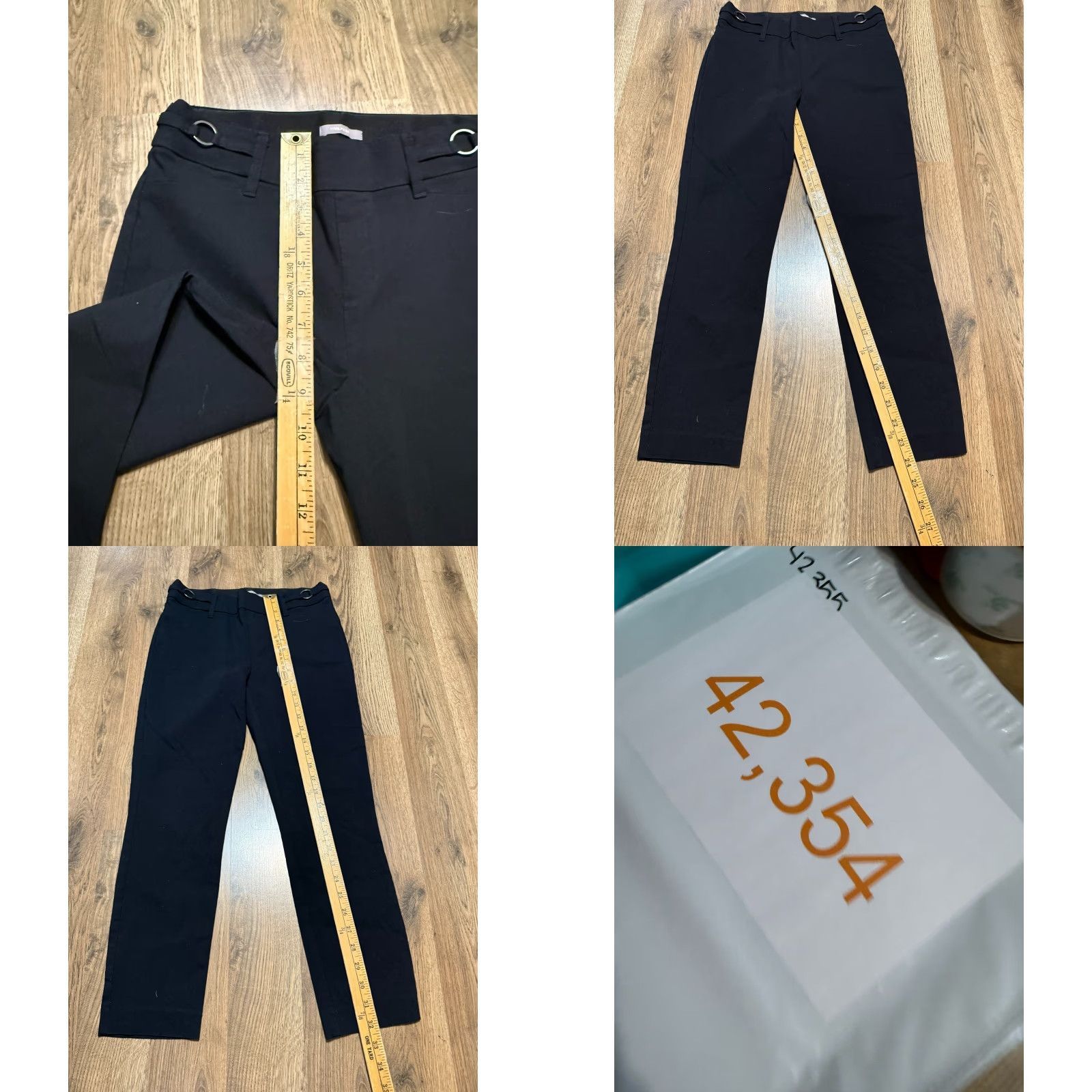 Vintage Maurices Pants Women's XS Black Pull On Straight Leg Mid Rise Size 26" / US 2 / IT 38 - 8 Thumbnail