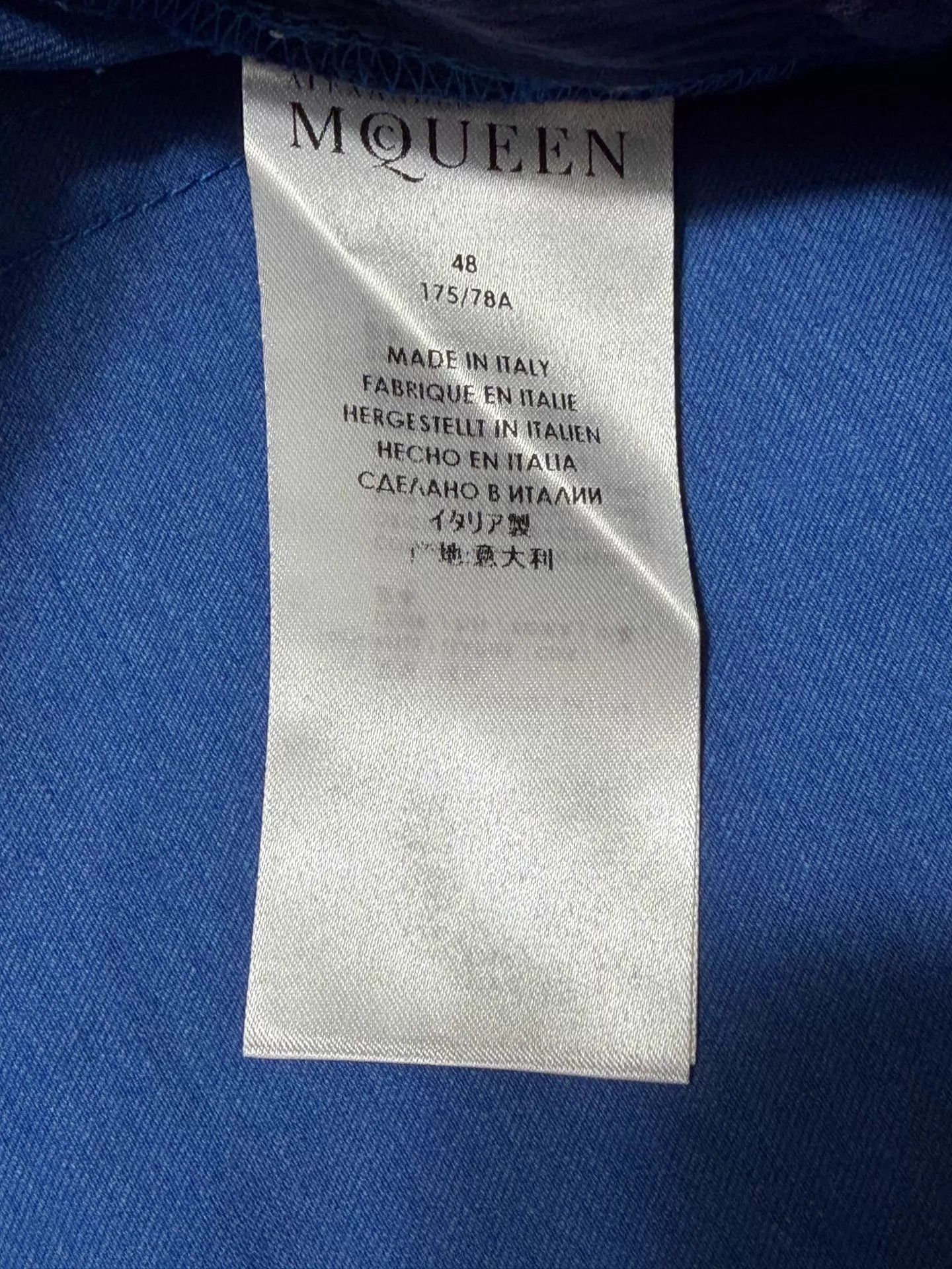 Alexander McQueen Alexander McQueen Cobalt Blue Slim Jeans 48 Size US 32 / EU 48 - 8 Thumbnail