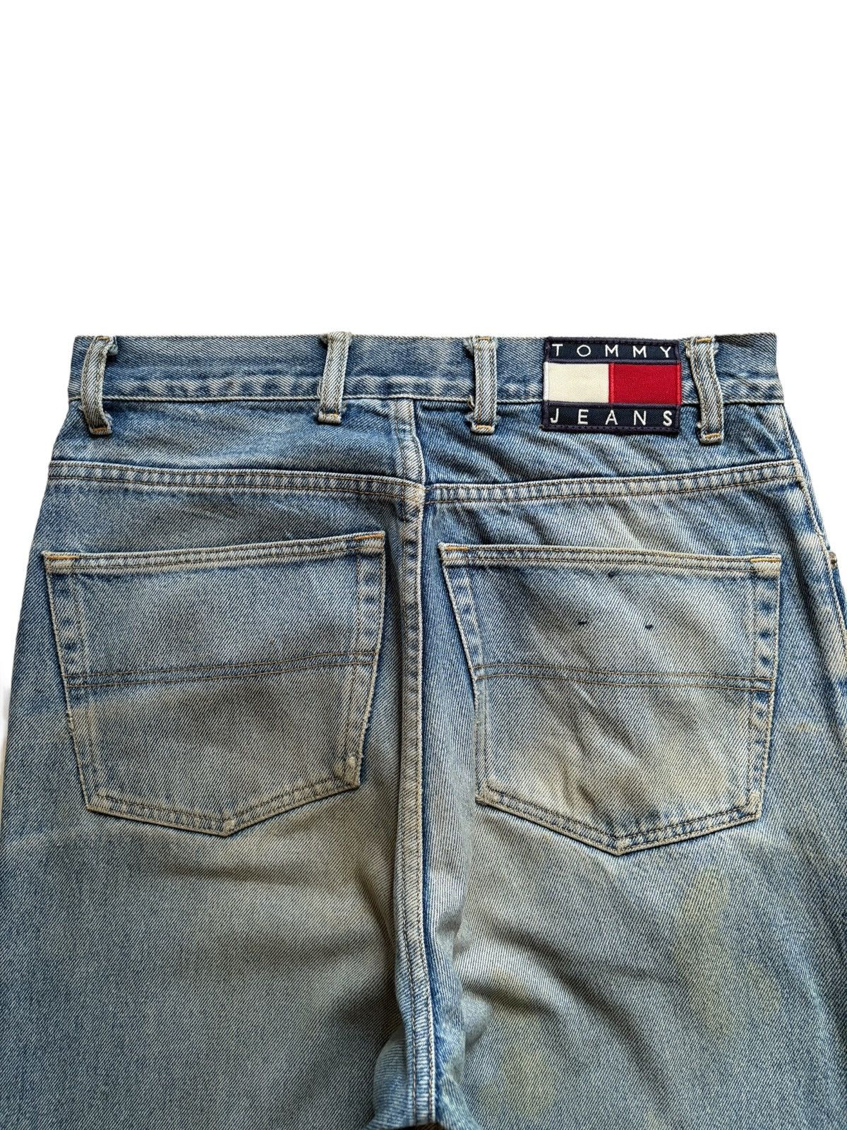 Tommy Jeans Vintage Tommy Mud Wash Distressed Baggy Jeans Size US 31 - 8 Thumbnail