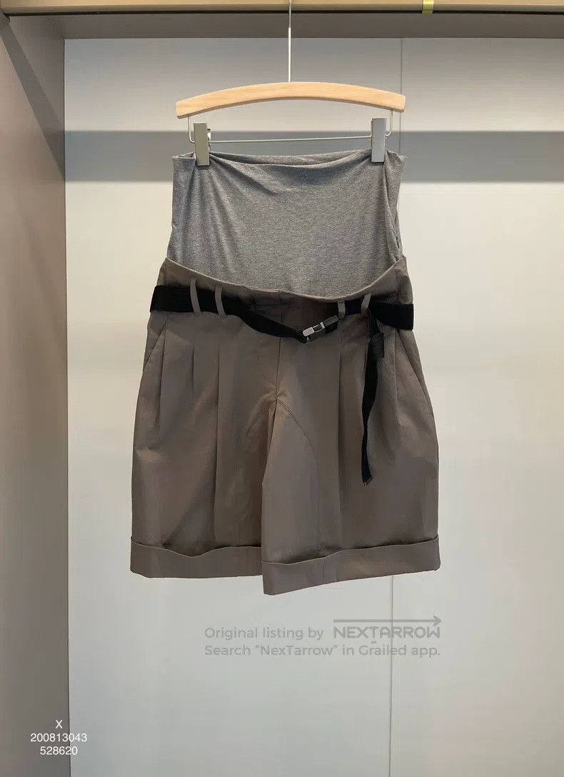 Brunello Cucinelli Grey and Khaki Cotton Casual Shorts