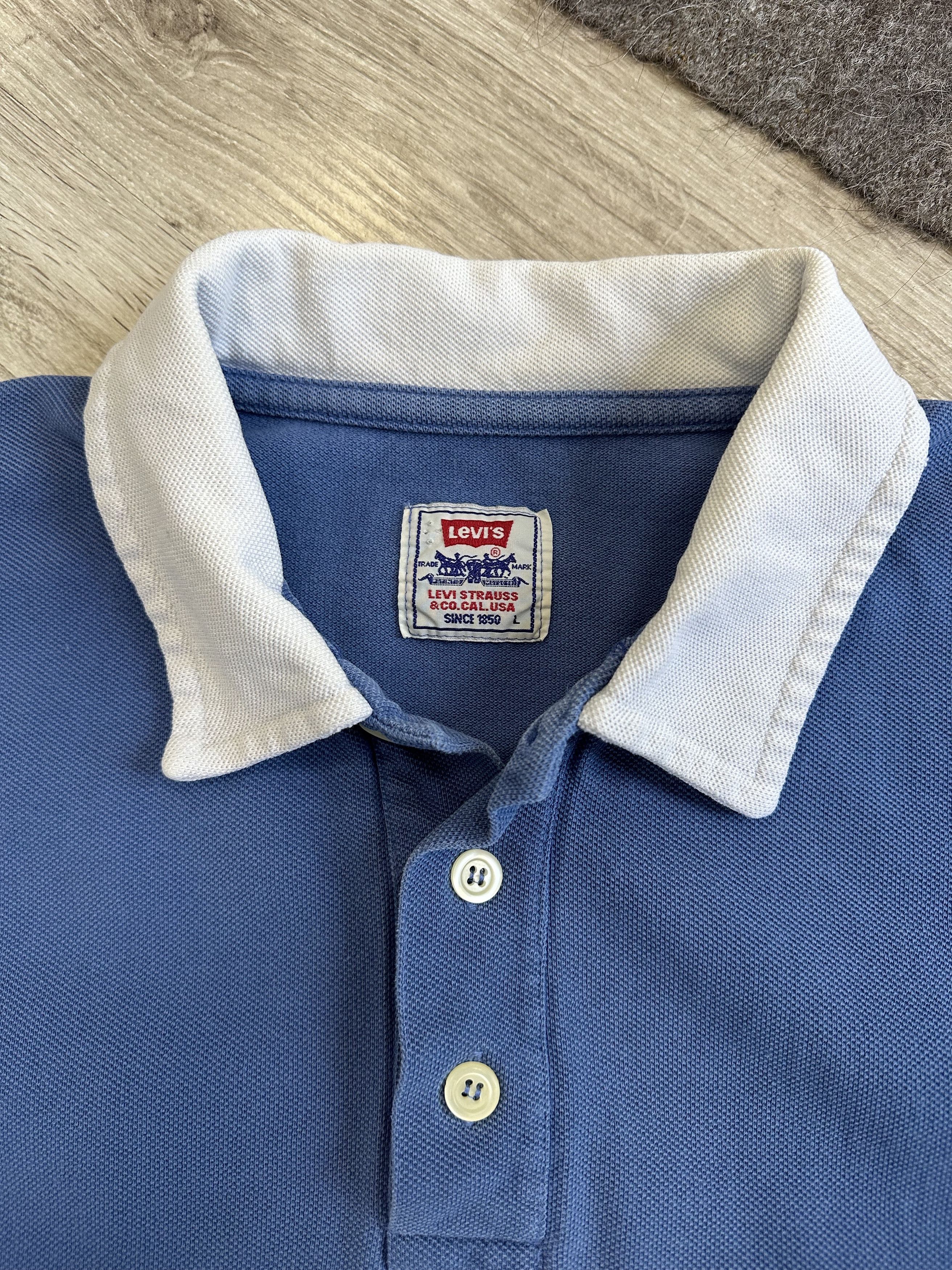 Levi's Levis 90s Big Logo Rugby Long Sleeve Polo Shirt 5837AC Size US L / EU 52-54 / 3 - 3 Thumbnail