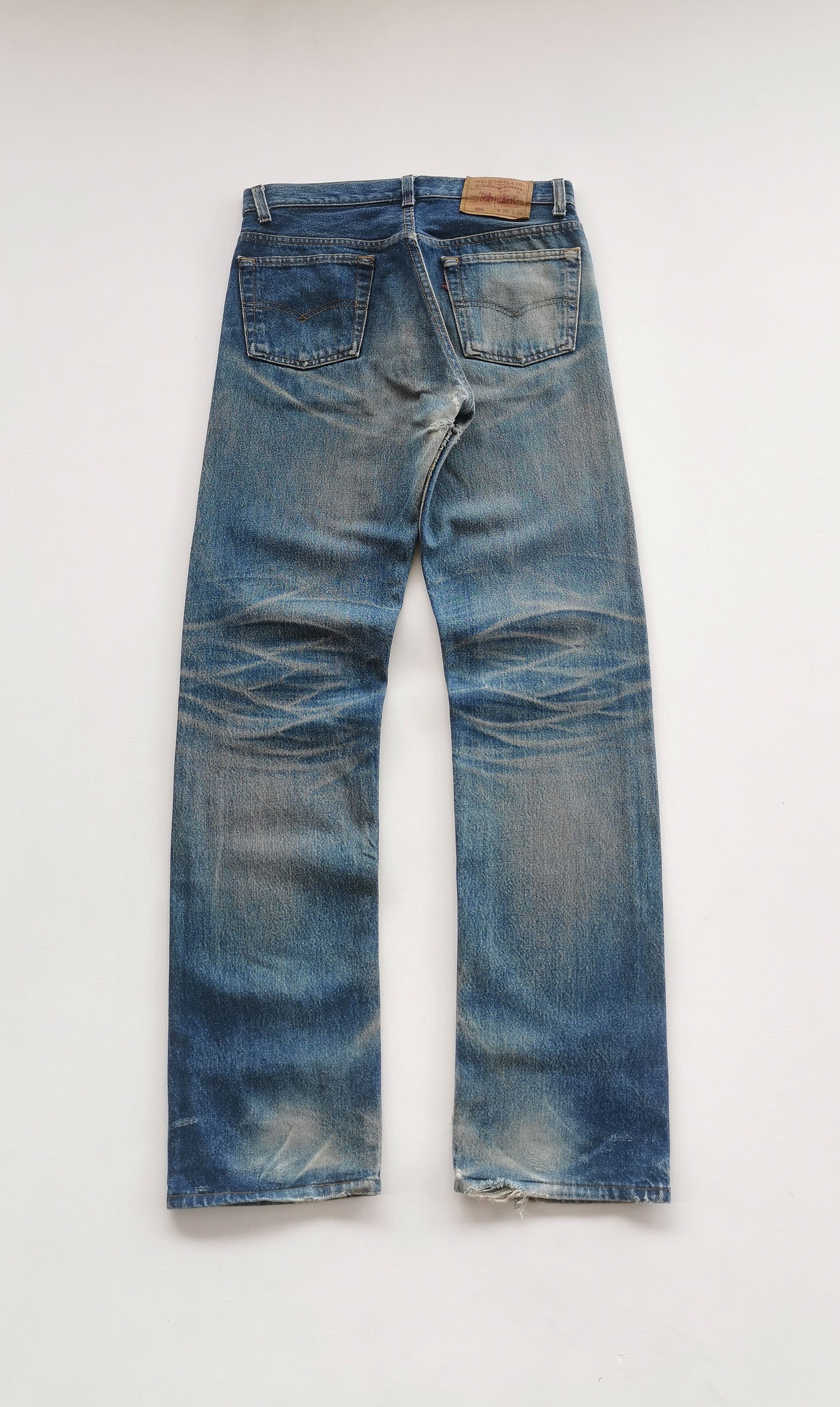 Levi's Vintage Levi’s 501 damage denim Size US 30 / EU 46 - 2 Thumbnail