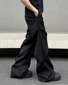Japanese Brand Outdoor retro cleanfit ruched pleated flared pants Size US 30 / EU 46 - 4 Thumbnail