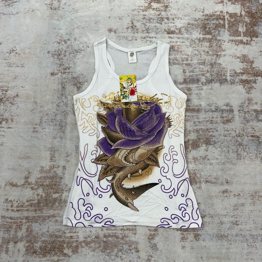 Ed Hardy 2000sVintage Ed Hardy by Christian Audigier Tank Tops Size L / US 10 / IT 46 - 1 Thumbnail