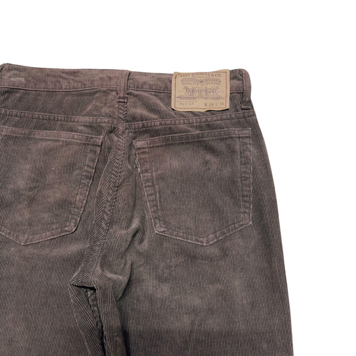 Levi's Vintage Levis 517 Brown Corduroy Flare Jeans Hedi Slimane Size US 28 / EU 44 - 10 Thumbnail