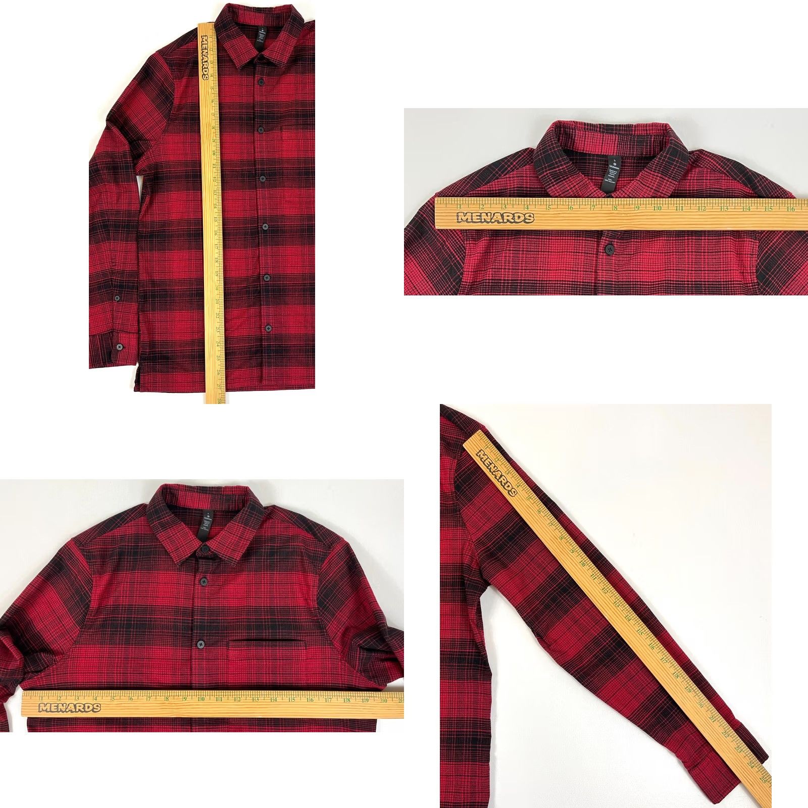 Lululemon Lululemon Mason's Peak Flannel Shirt Plaid Button-Up Polyester Red Sz S Mens Clothing Shirt Women's? Size US S / EU 44-46 / 1 - 8 Thumbnail
