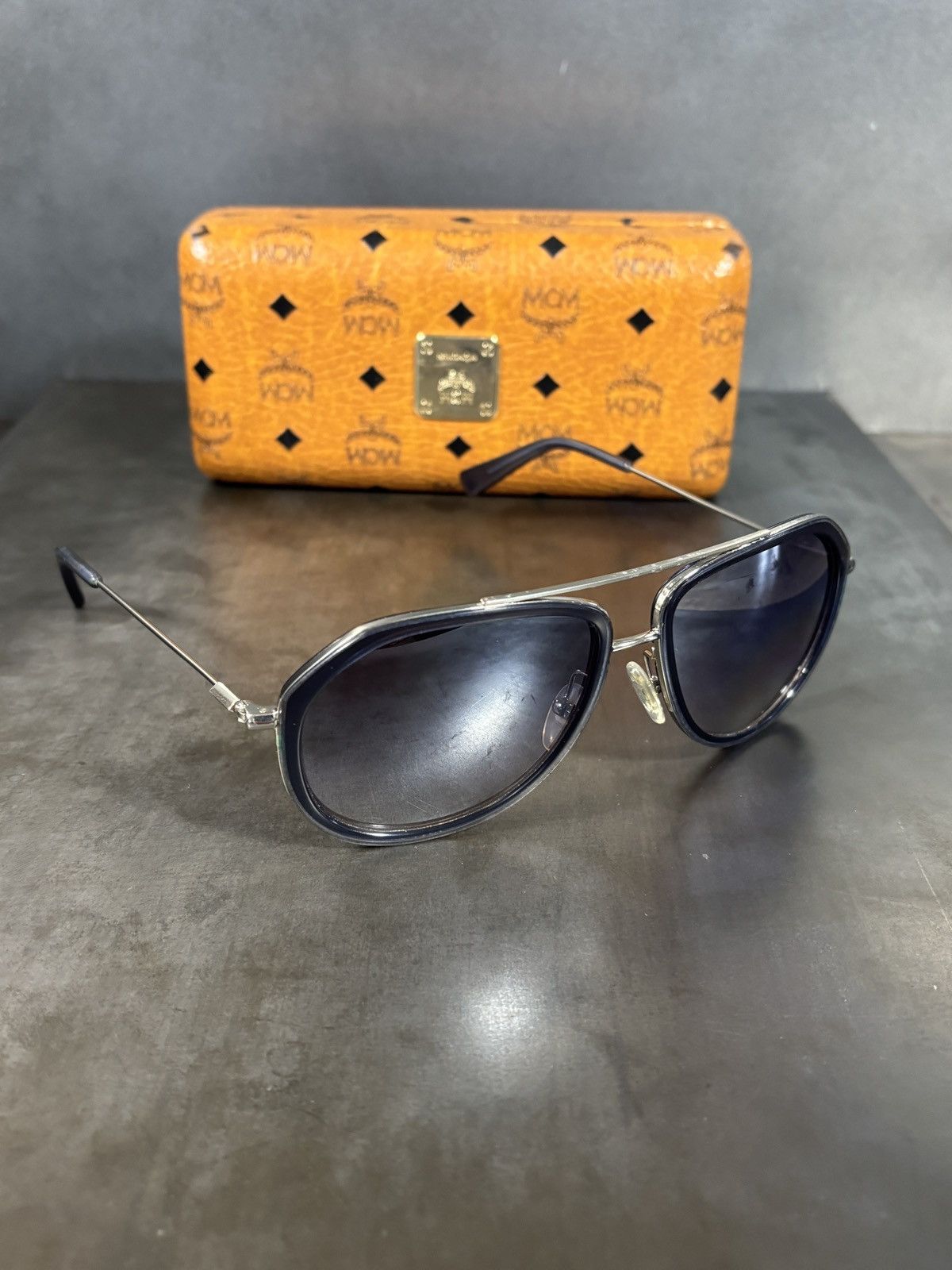 MCM MCM Sunglasses Metal Aviators Monogram 2010s Designer Italy Size ONE SIZE - 24 Thumbnail