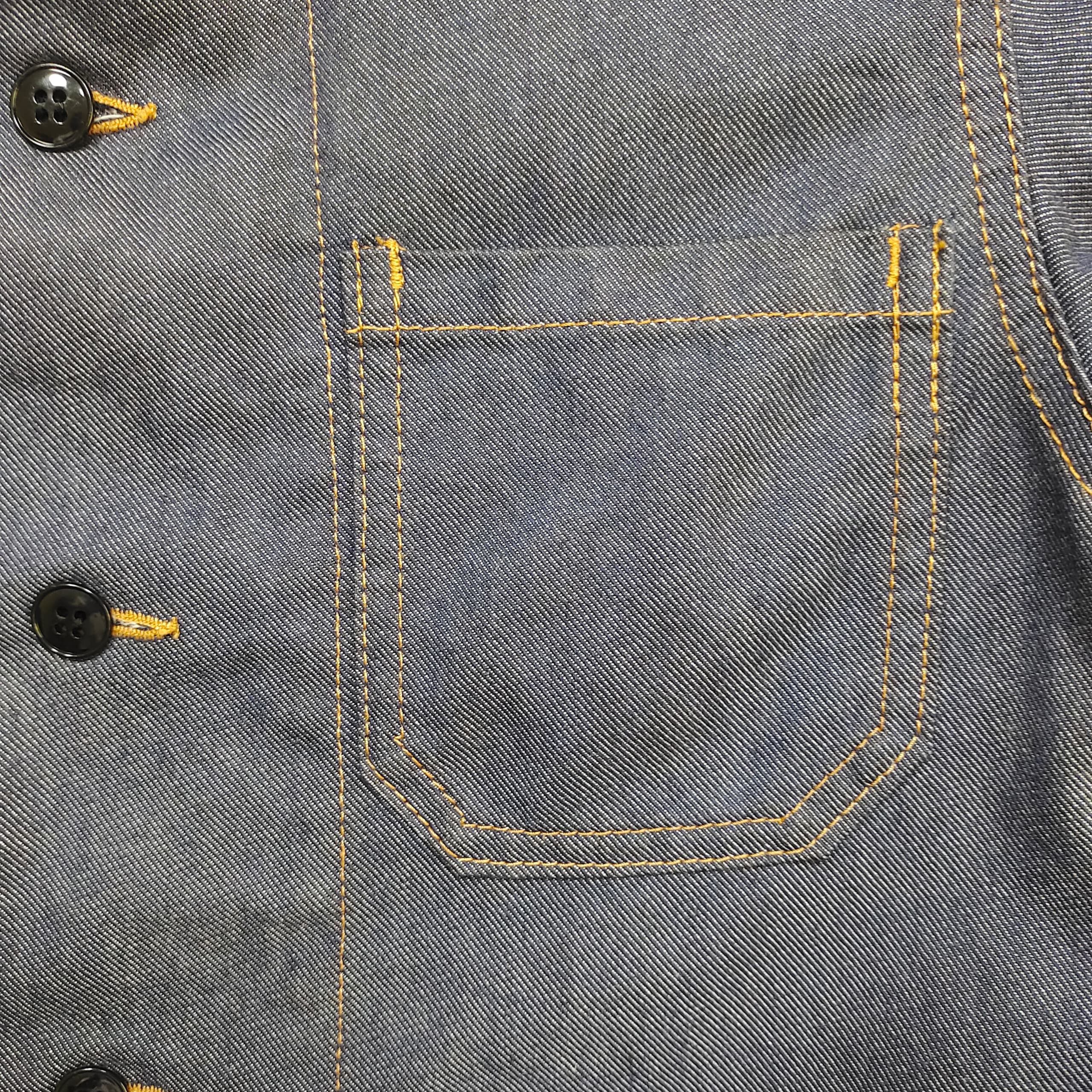 CABANE de ZUCCa ZUCCA Travail Denim Short Sleeve Shirt button up, man/women Size XS / US 0-2 / IT 36-38 - 4 Thumbnail