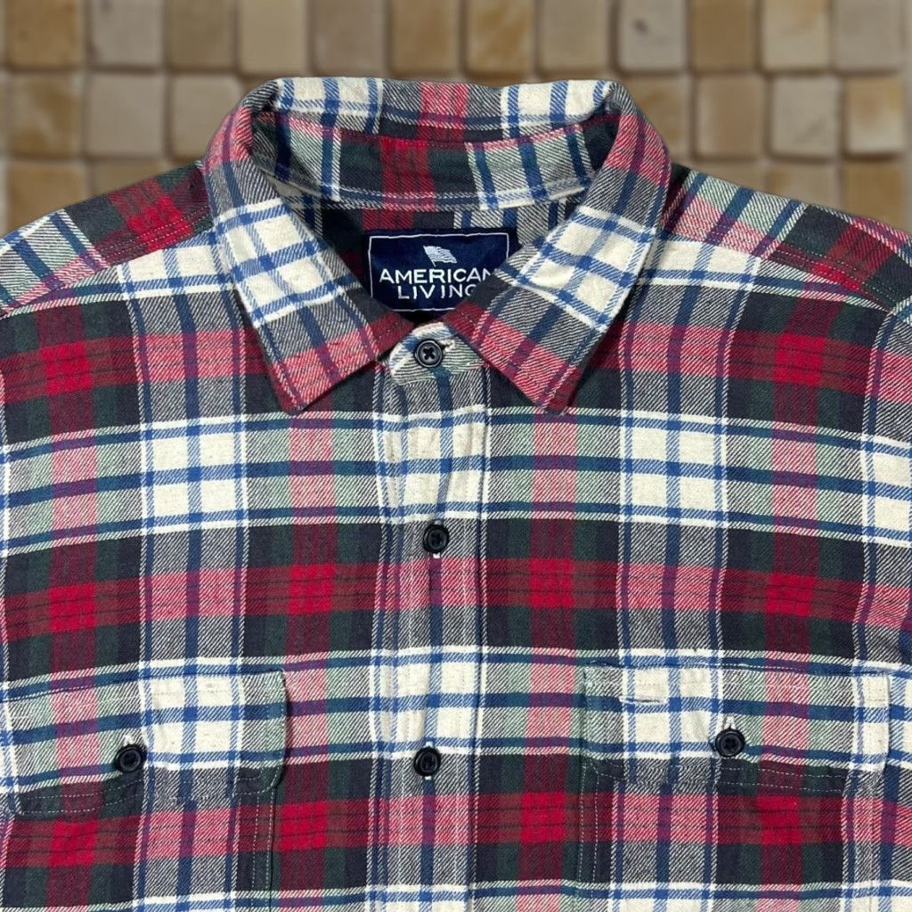 Vintage VINTAGE American Living Multi Plaid Check Long Sleeve Cotton Flannel Shirt L Mens Size US L / EU 52-54 / 3 - 1 Thumbnail
