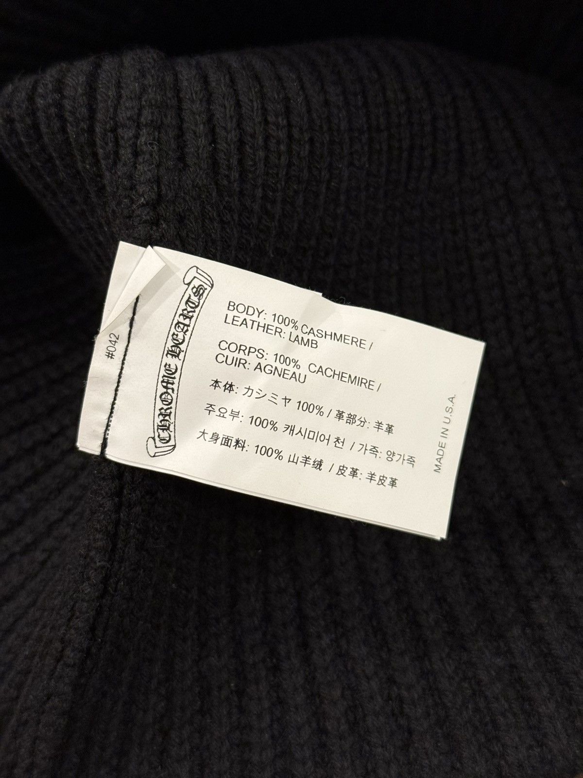Chrome Hearts Cemetery Cross Patch & Silver Cross Cashmere Beanie Size ONE SIZE - 6 Thumbnail