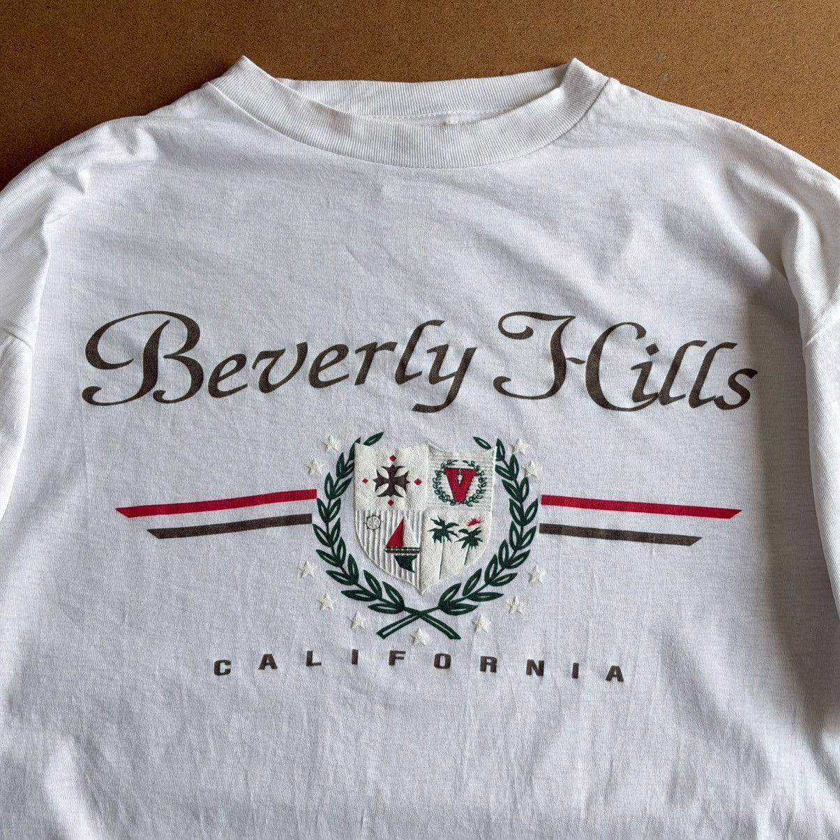 Vintage Vintage 90s Beverly Hills California Usa Single Stitch Tee Size US XL / EU 56 / 4 - 2 Thumbnail