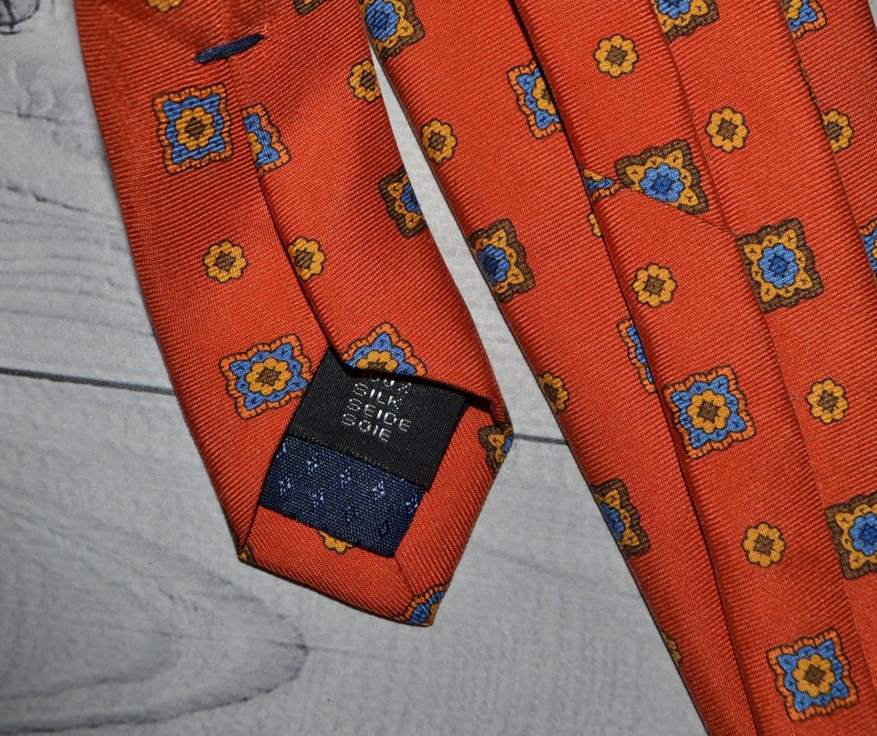Other Daniels & Korff Orange Silk Tie Size ONE SIZE - 6 Thumbnail