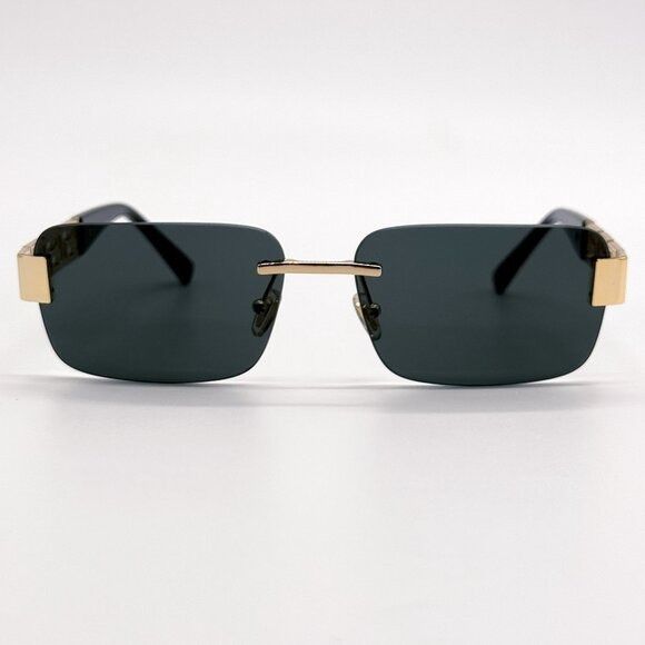 Versace NEW VERSACE SUNGLASSES VE2298 1002/87 GOLD/GRAY UNISEX EYEWE Size ONE SIZE - 4 Thumbnail