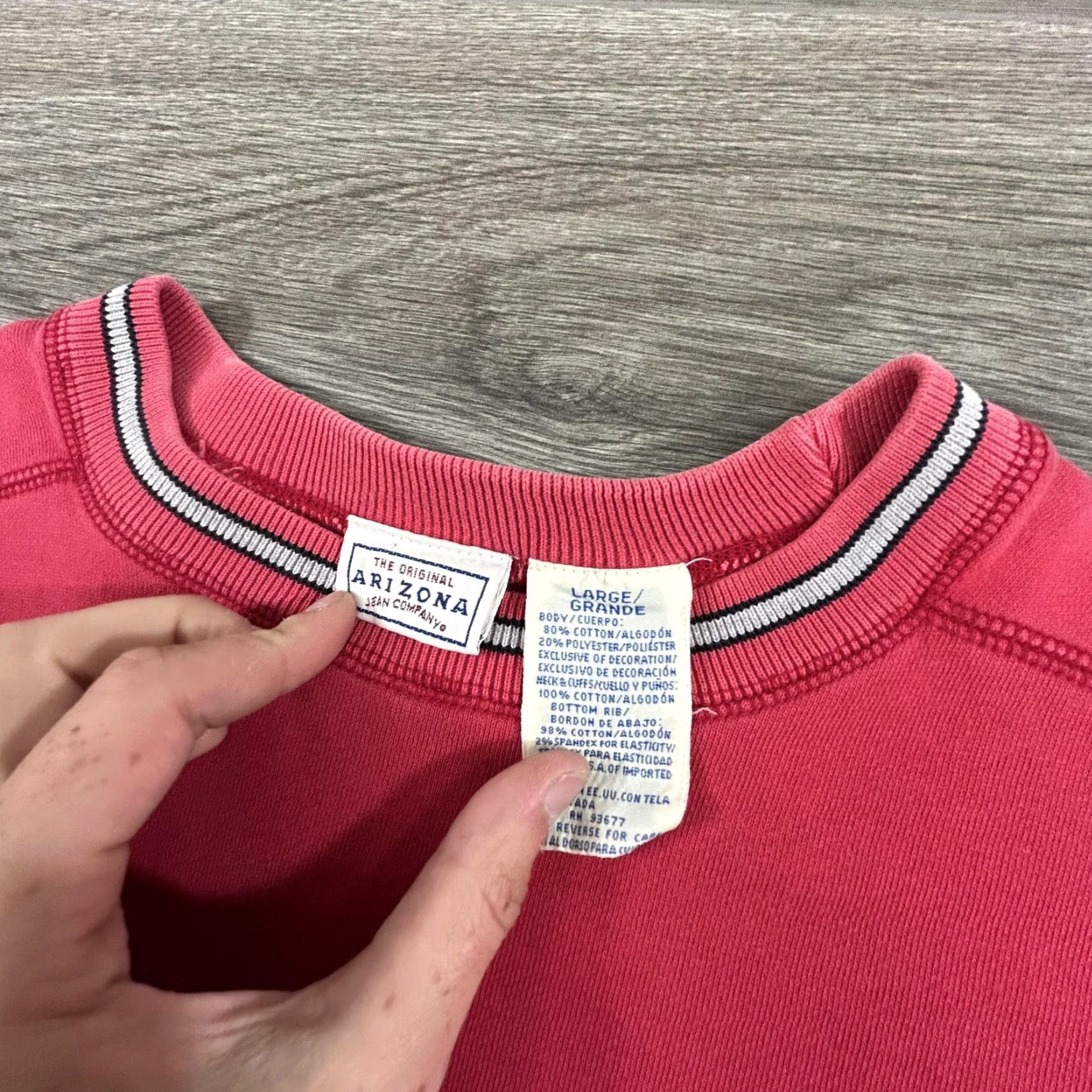 Vintage VINTAGE Arizona Jean Company Sweatshirt Mens Large Red Graphic Print Pullover Crewneck 90s Mens Size US L / EU 52-54 / 3 - 4 Thumbnail
