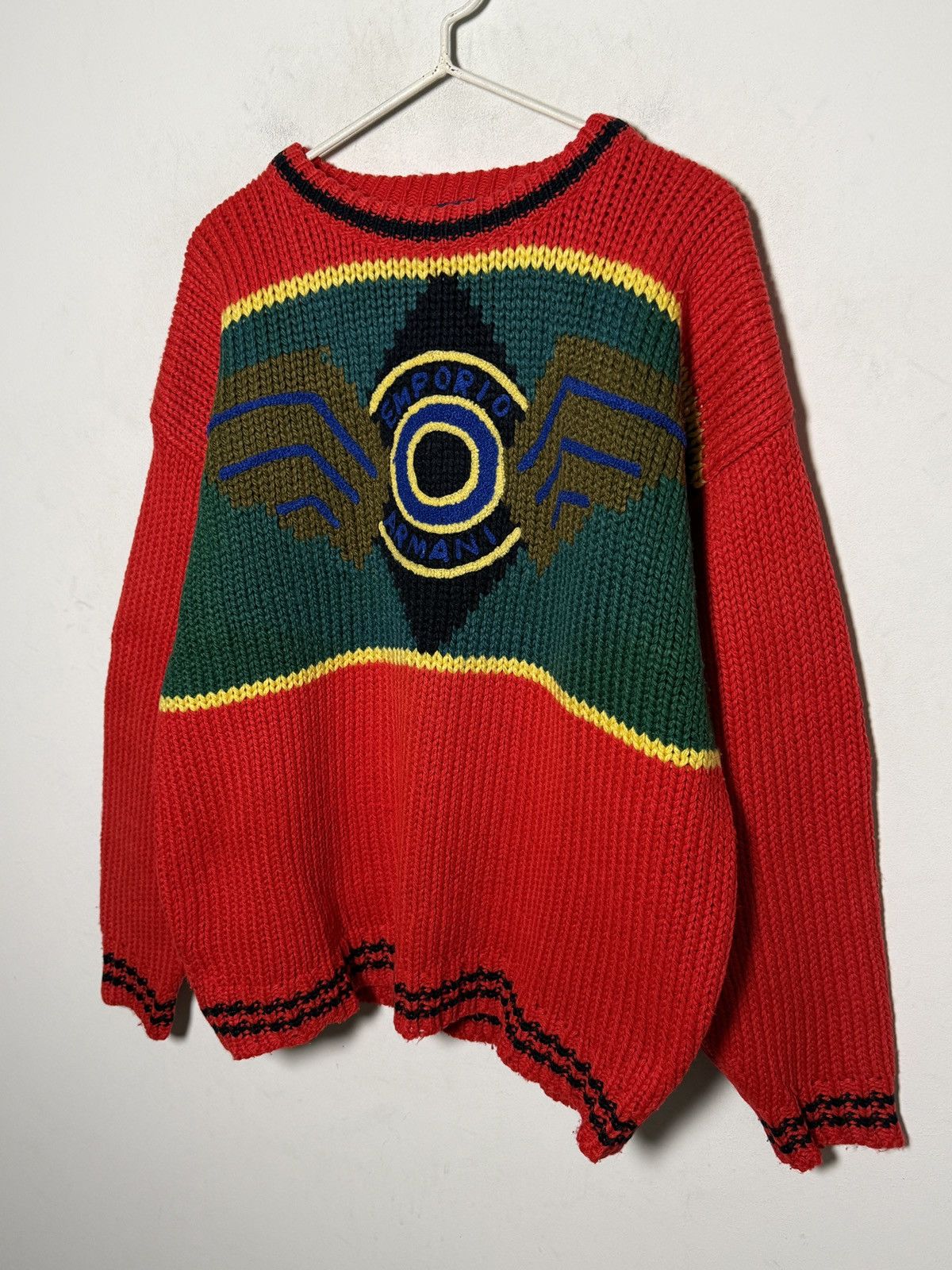 Giorgio Armani Vintage Emporio Armani chunky knit sweater Size US L / EU 52-54 / 3 - 2 Thumbnail