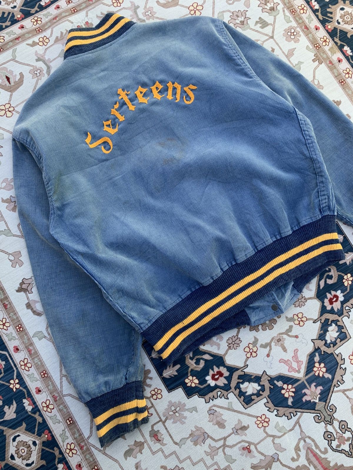 Vintage VINTAGE 60s MAPLE CORDUROY CHAINSTITCH VARSITY JACKET Size US M / EU 48-50 / 2 - 13 Thumbnail