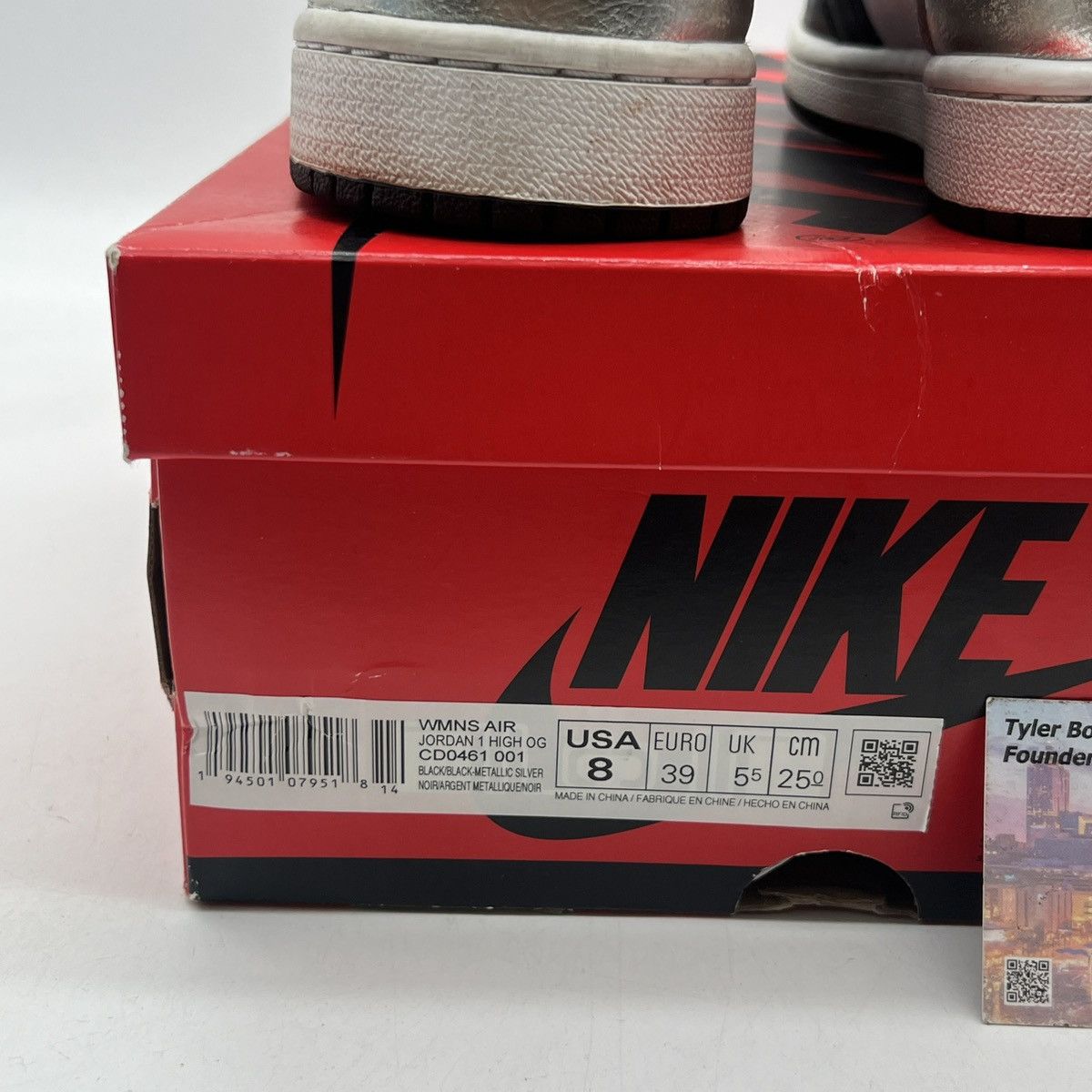 Jordan Brand Wmns air Jordan 1 high silver toe Size US 8 / IT 38 - 6 Thumbnail