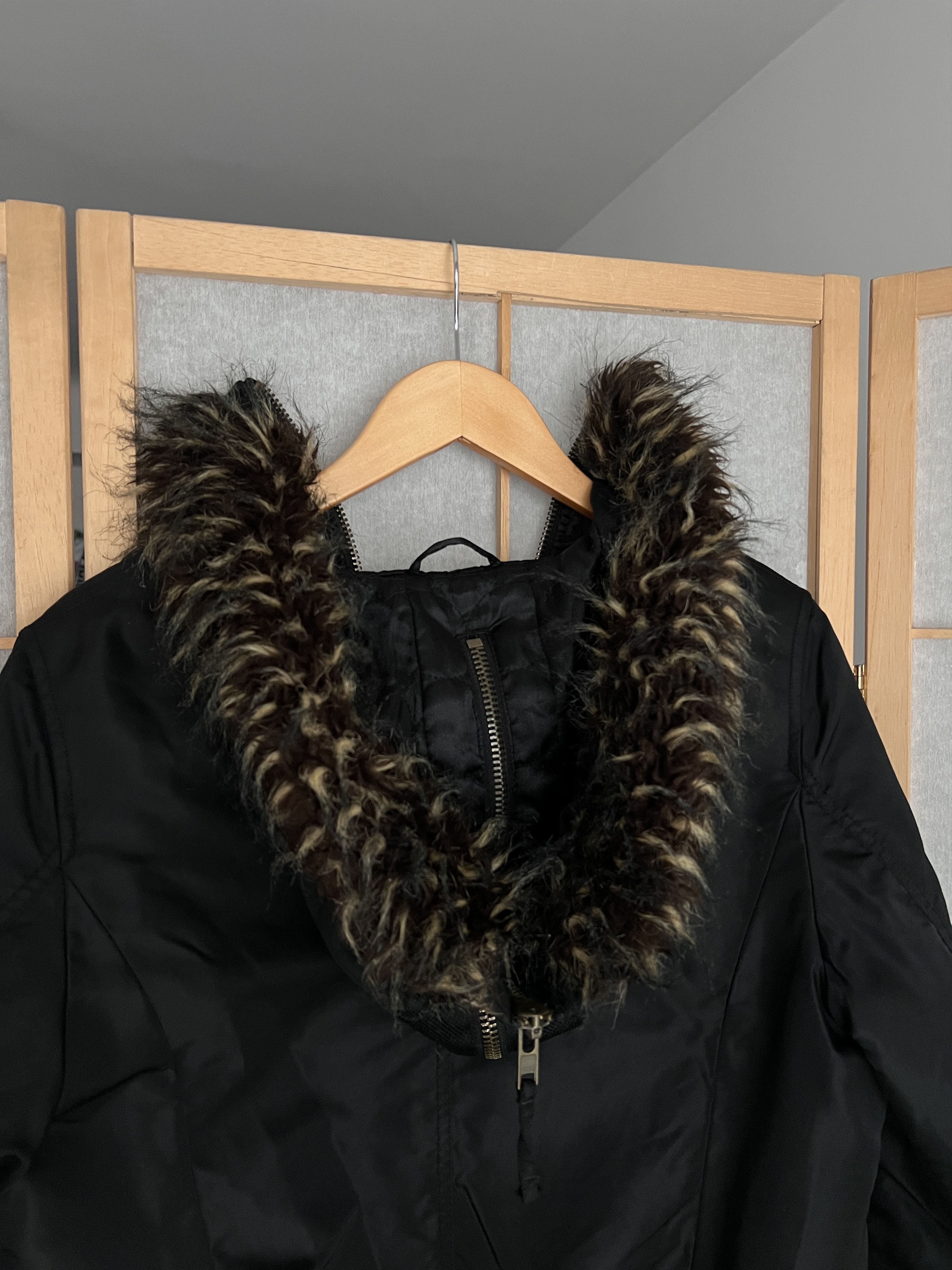 If Six Was Nine Avant garde vintage faux fur bomber jacket hood cropped punk Size M / US 6-8 / IT 42-44 - 11 Thumbnail