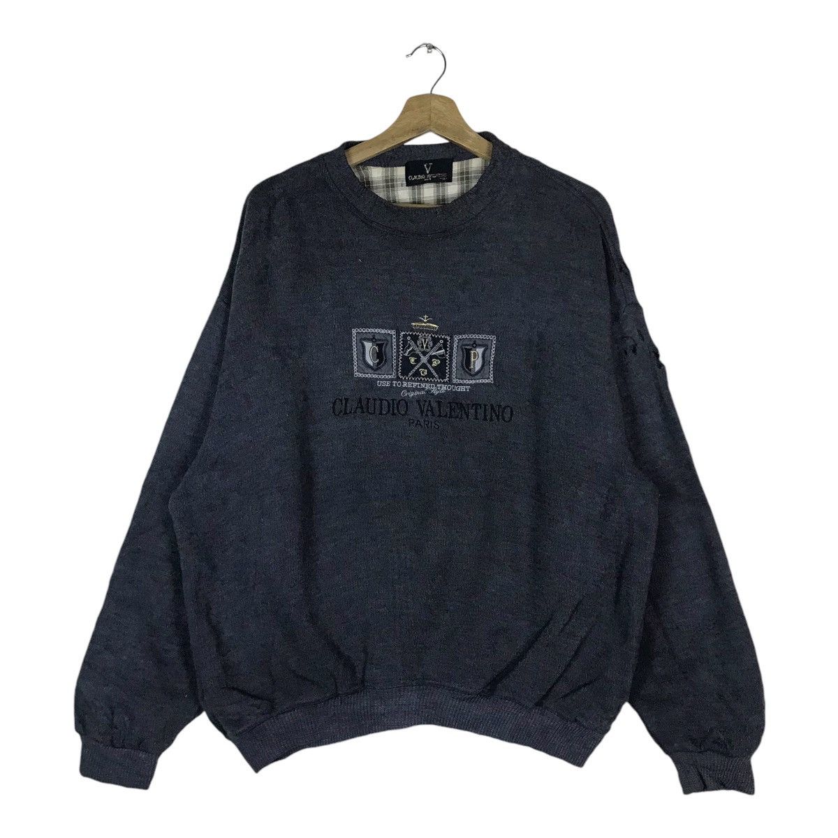 Vintage Vintage Claudio Valentino Pullover Jumper Sweatshirt Size US XL / EU 56 / 4 - 1 Thumbnail