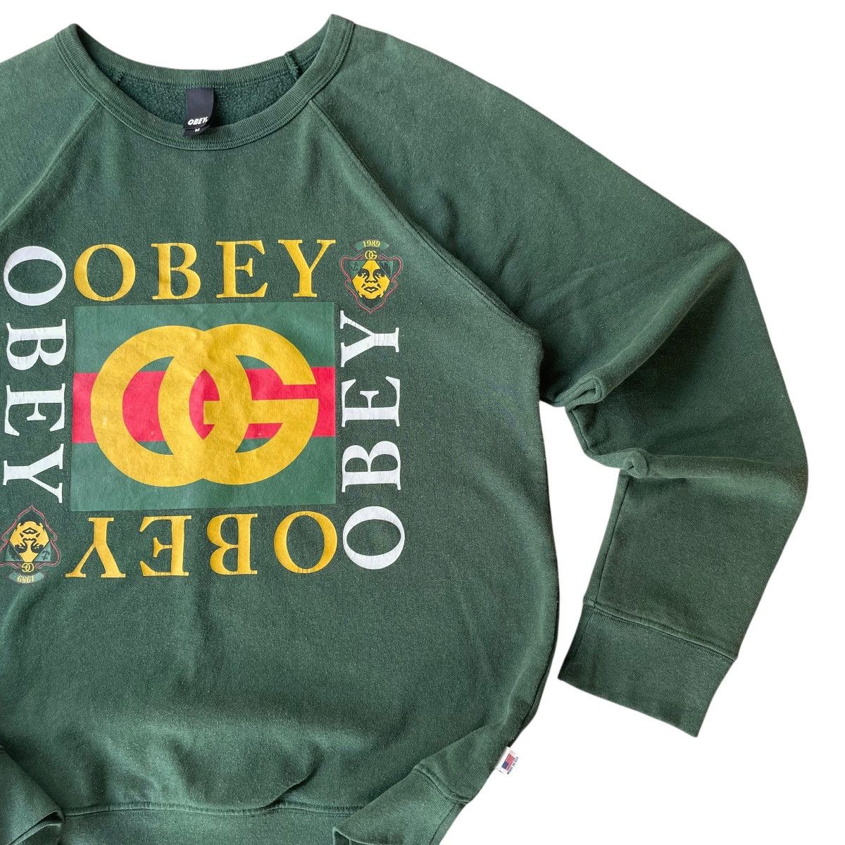 Obey Vintage 90s Obey Gucci style skateboard skatewear sweatshirt Size US M / EU 48-50 / 2 - 3 Thumbnail