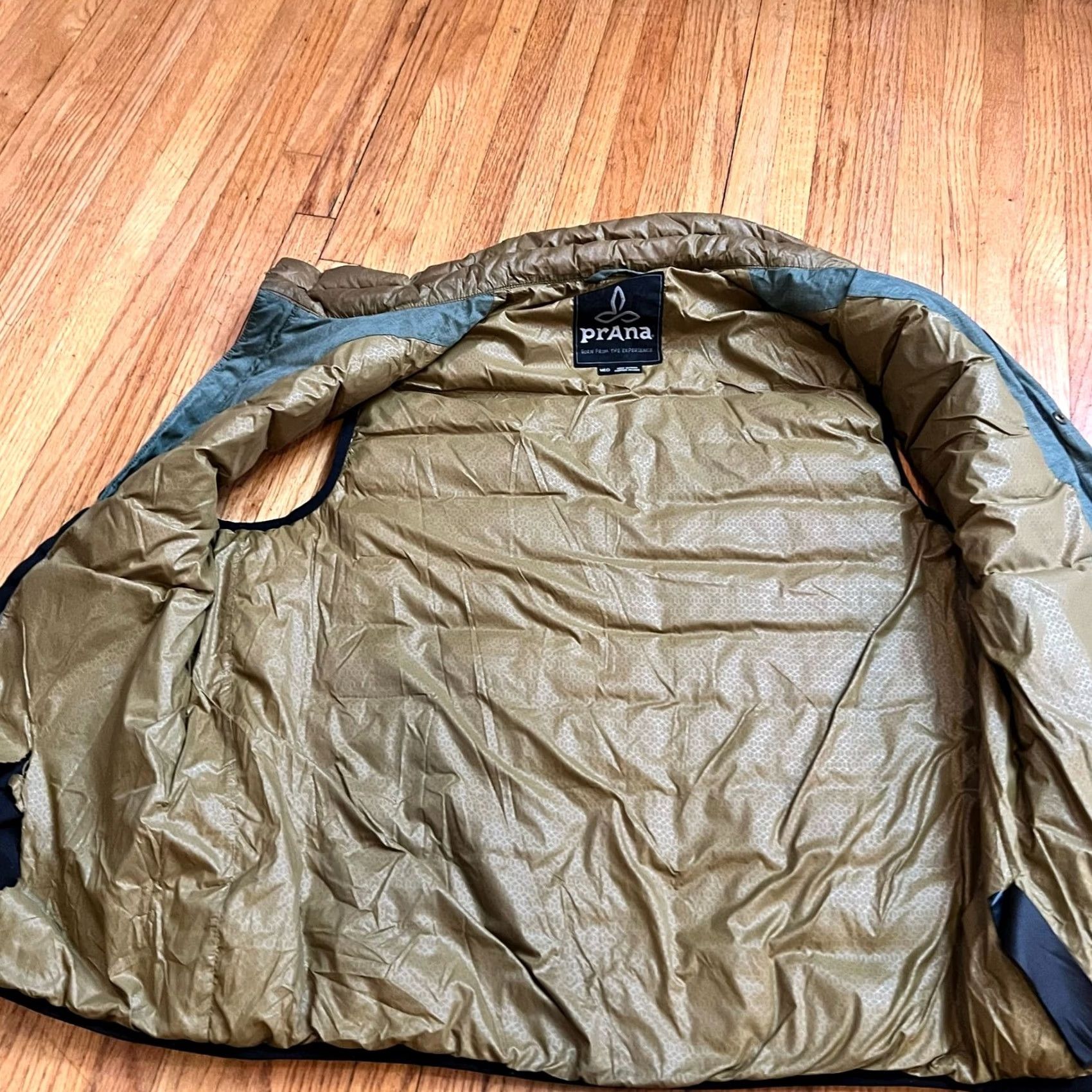 Prana PRANA Down Vest Mens Medium Green Feather Insulated Warm Zip Jacket Vest Quilted Mens Green M Polyester Zip Jacket Size US M / EU 48-50 / 2 - 6 Thumbnail