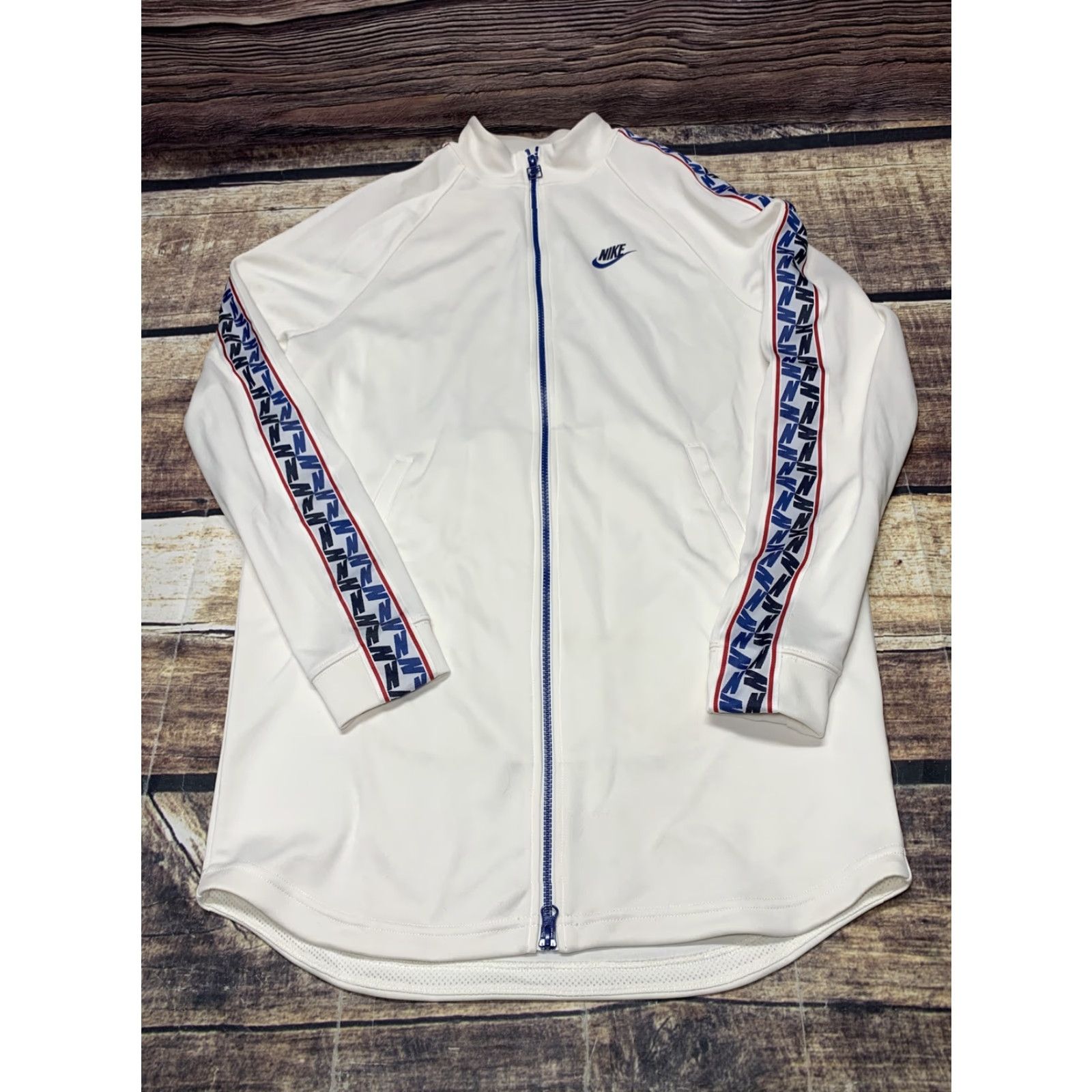 Nike Nike Sportswear Taped Poly Retro Track Jacket Mens Small Bone Blue Size US S / EU 44-46 / 1 - 2 Thumbnail